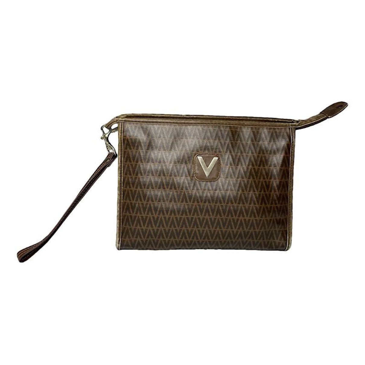 Mario Valentino Brown Leather Clutch Bag Size ONE SIZE - 1 Thumbnail