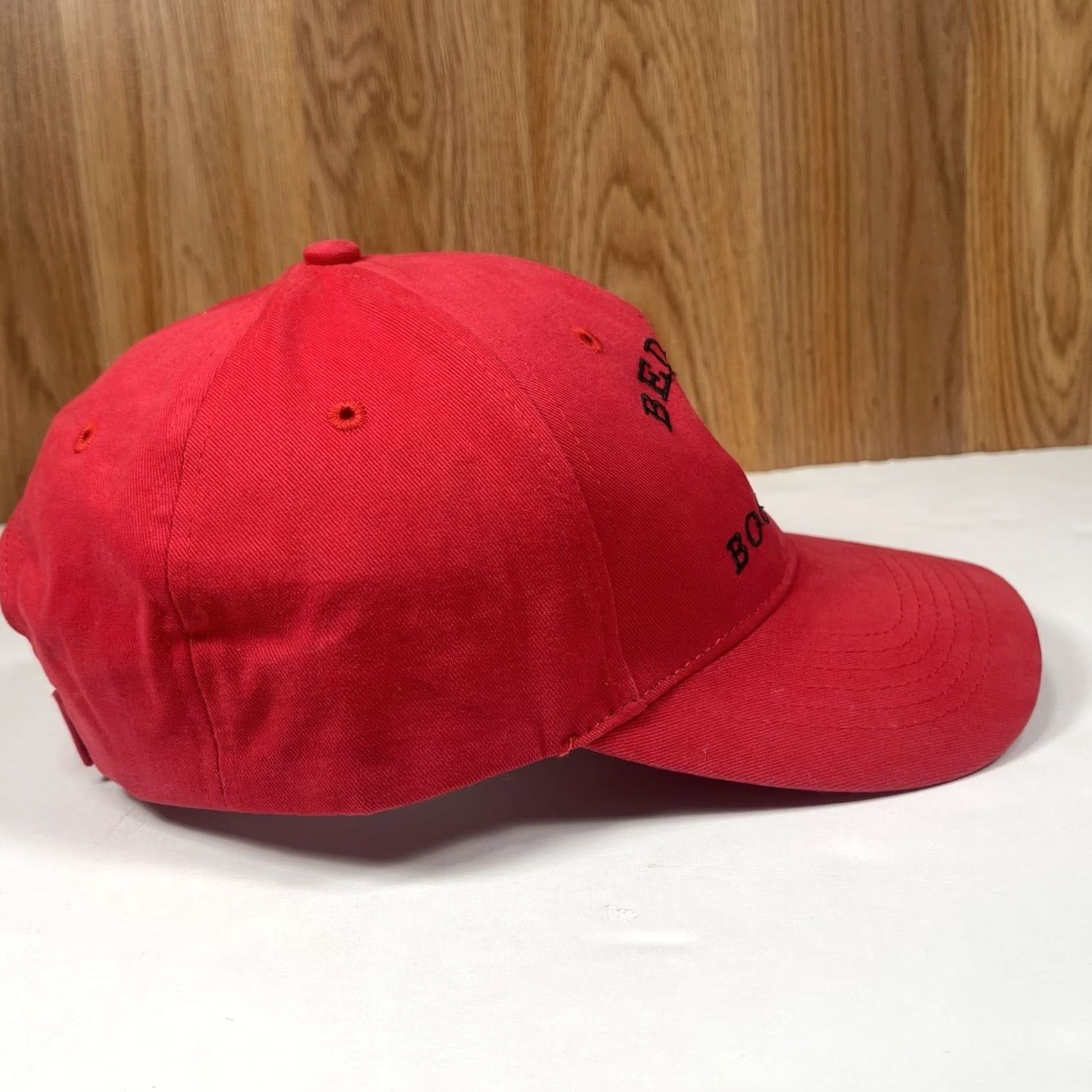 Vintage Richardson Bedford Boosters Adult Adjustable Baseball Hat Cap Red Cotton - Good Pre-Owned Condition - Size ONE SIZE - 6 Thumbnail