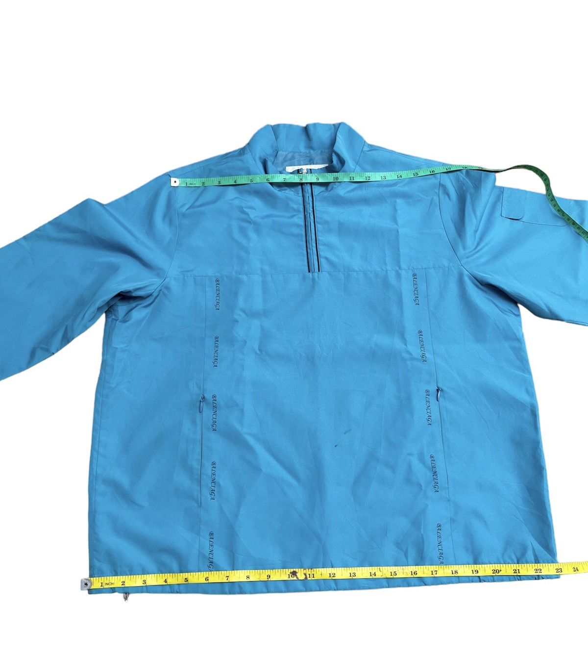 Balenciaga Vintage Balenciaga Jacket Half Zipper Light Blue (UNISEX) Size US L / EU 52-54 / 3 - 11 Thumbnail