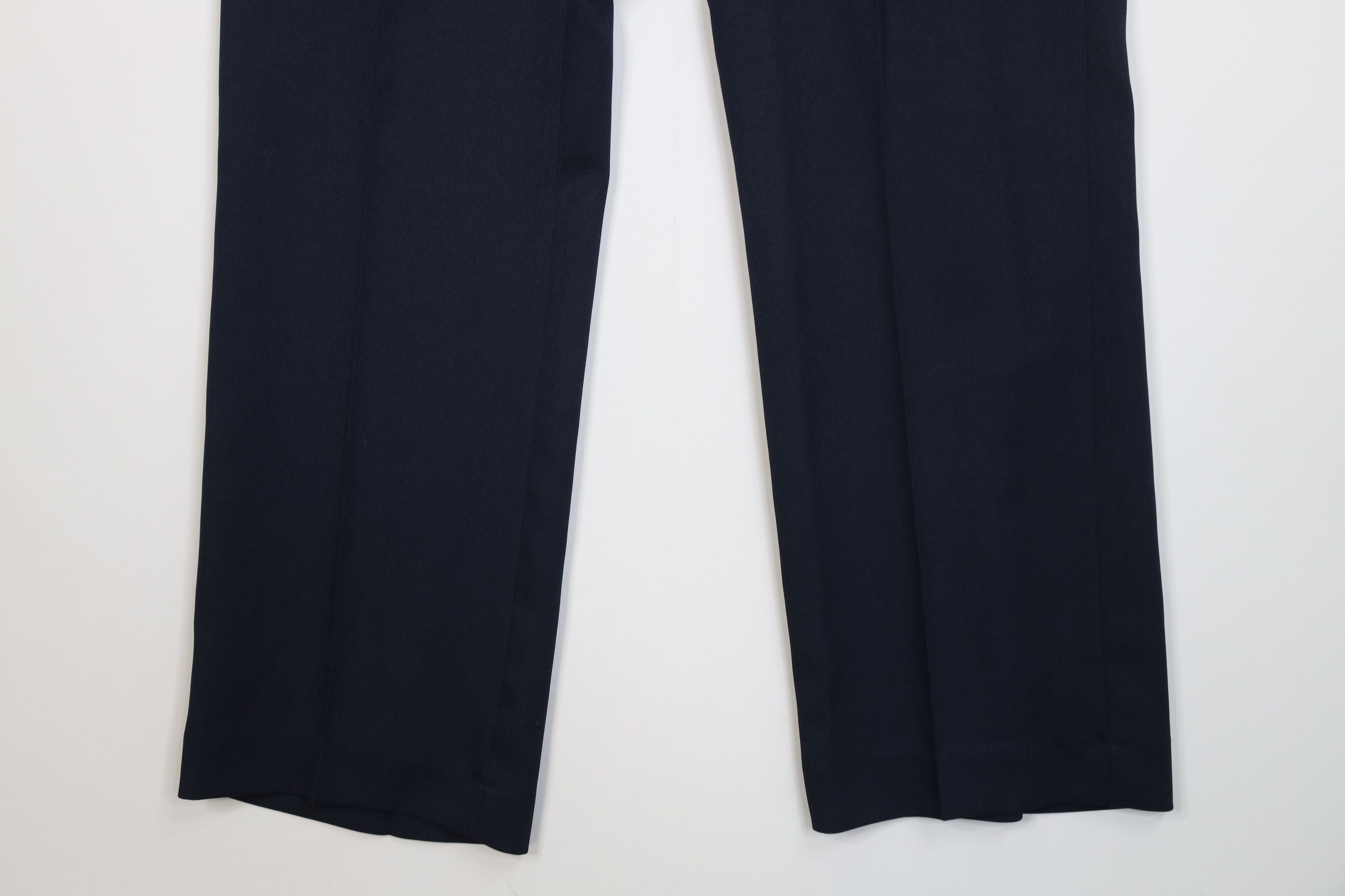 Vintage 70s Streetwear Flared Wide Leg Chino Pants Blue USA