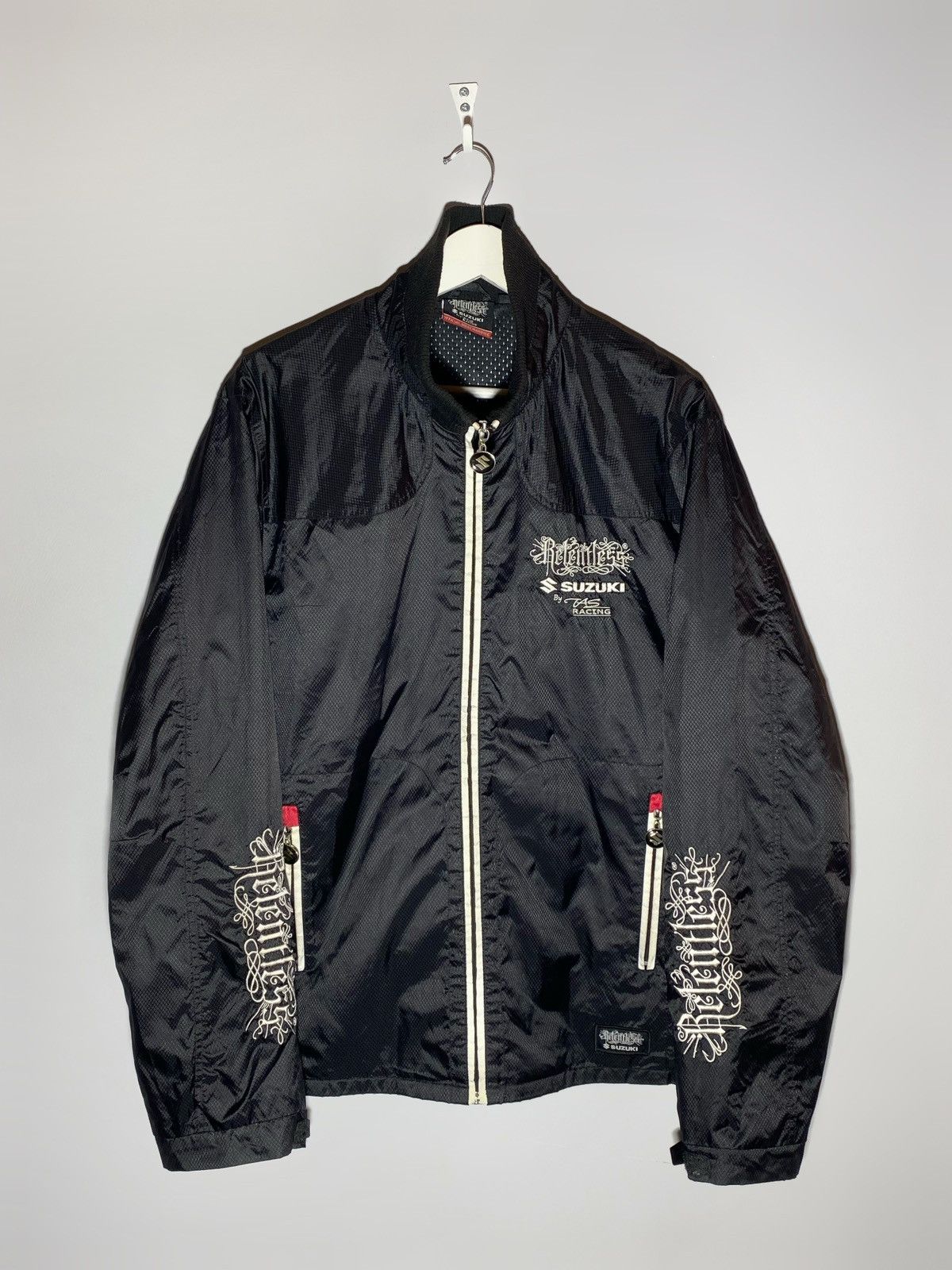 Vintage 🔥RELENTLESS SUZUKI RACING JACKET Y2K BIKER STREET GOTH VIBES Size US L / EU 52-54 / 3 - 1 Thumbnail