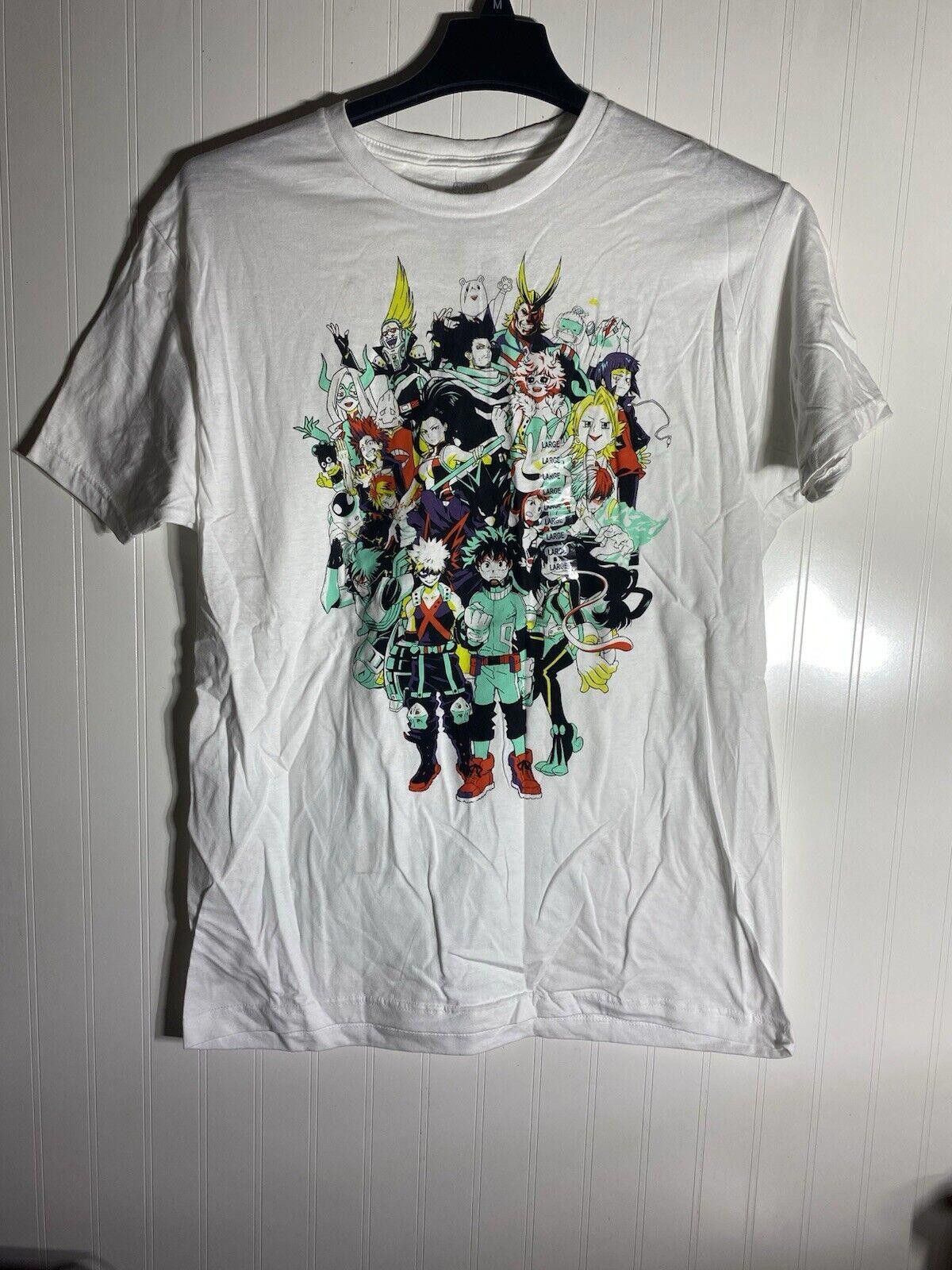 Designer My Hero Academia Shirt Large White Graphic Short Sleeve Size US L / EU 52-54 / 3 - 1 Thumbnail