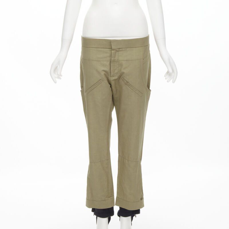 Marni MARNI brown cotton layered hem stirrup jodphur pants IT42 S Size 28" / US 6 / IT 42 - 1 Thumbnail