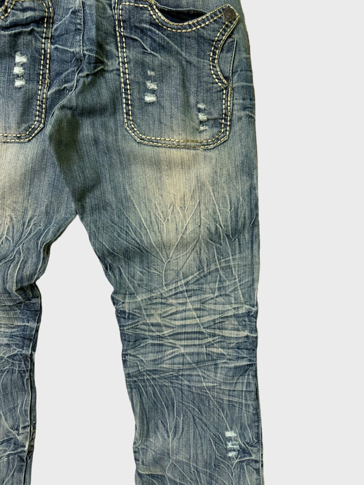 FUSAI × Vintage VINTAGE F.U.S.A.I CLAW MARK ACID WASH DENIM JEANS Size US 30 / EU 46 - 12 Thumbnail
