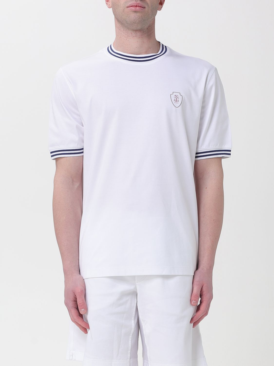 Brunello Cucinelli Brunello Cucinelli T-Shirt Men White Size US L / EU 52-54 / 3 - 1 Thumbnail