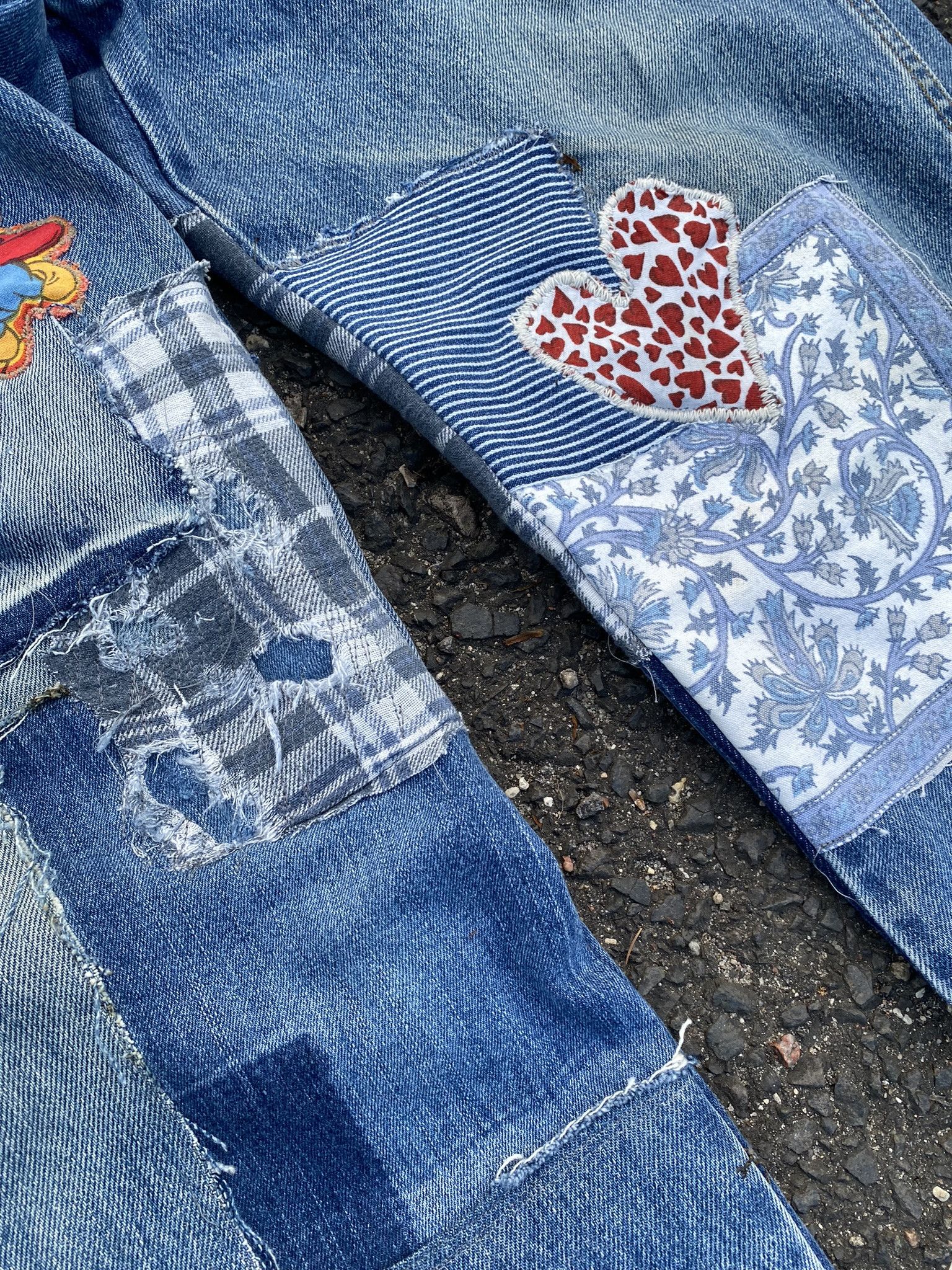 Kapital × Undercover × Vintage Vintage Kapital Inspired Baggy Denim Saschiko Patchwork Size US 34 / EU 50 - 7 Thumbnail