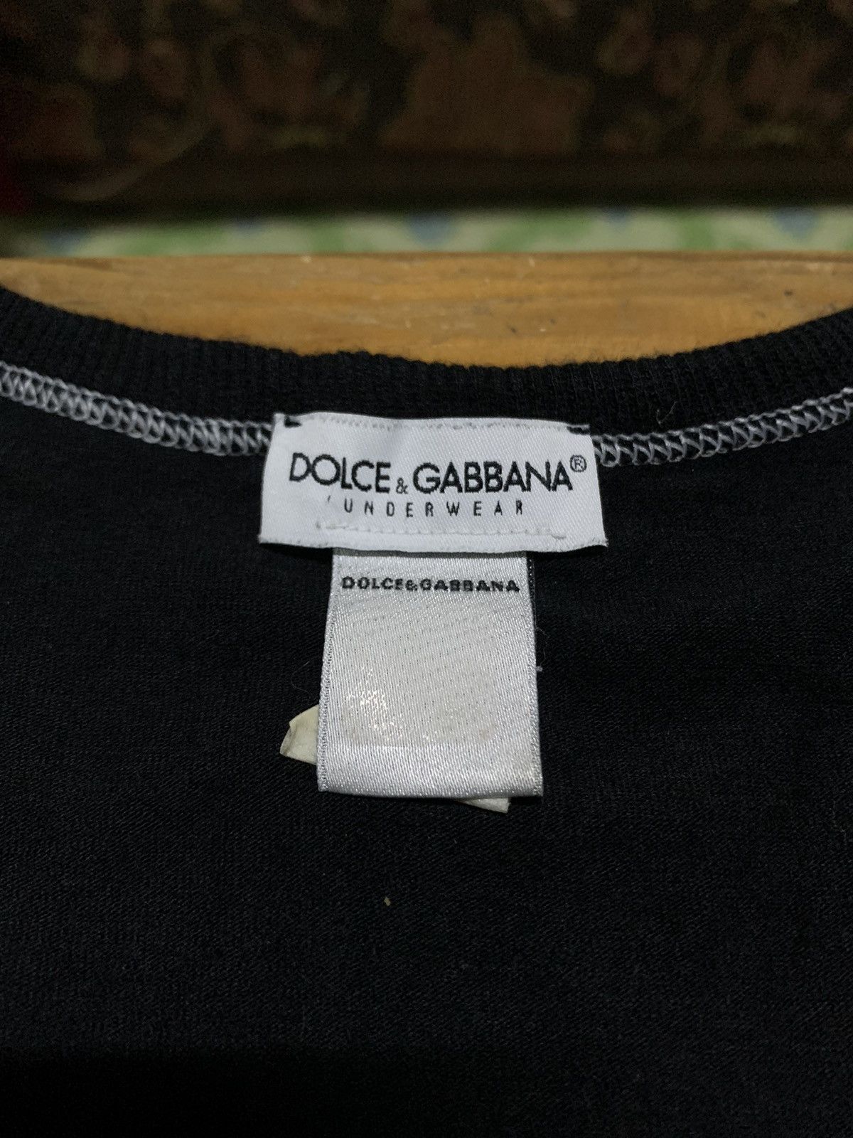 Designer Hype Dolce & Gabbana Underwear Black Minimalist Plain Tee Size US S / EU 44-46 / 1 - 3 Thumbnail