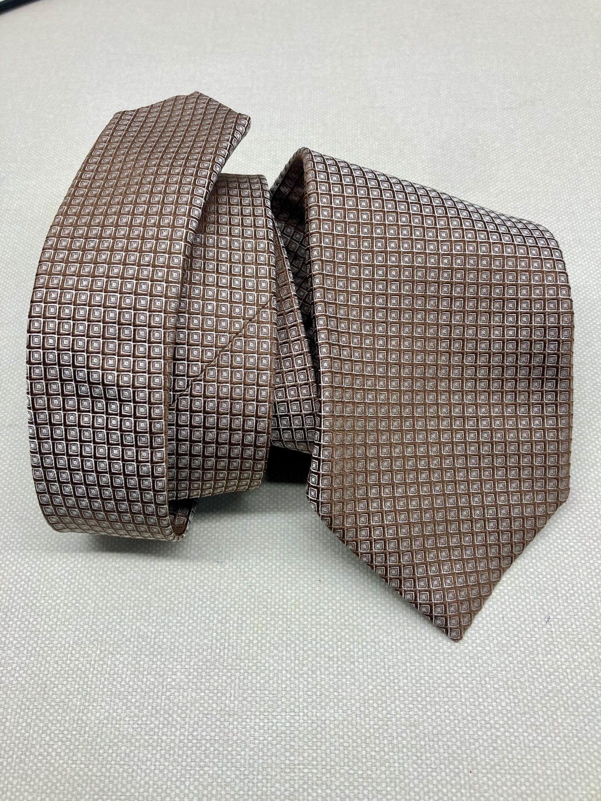 Patek Philippe Patek Philippe Silk Tie – Brown Geometric Pattern Size ONE SIZE - 2 Thumbnail