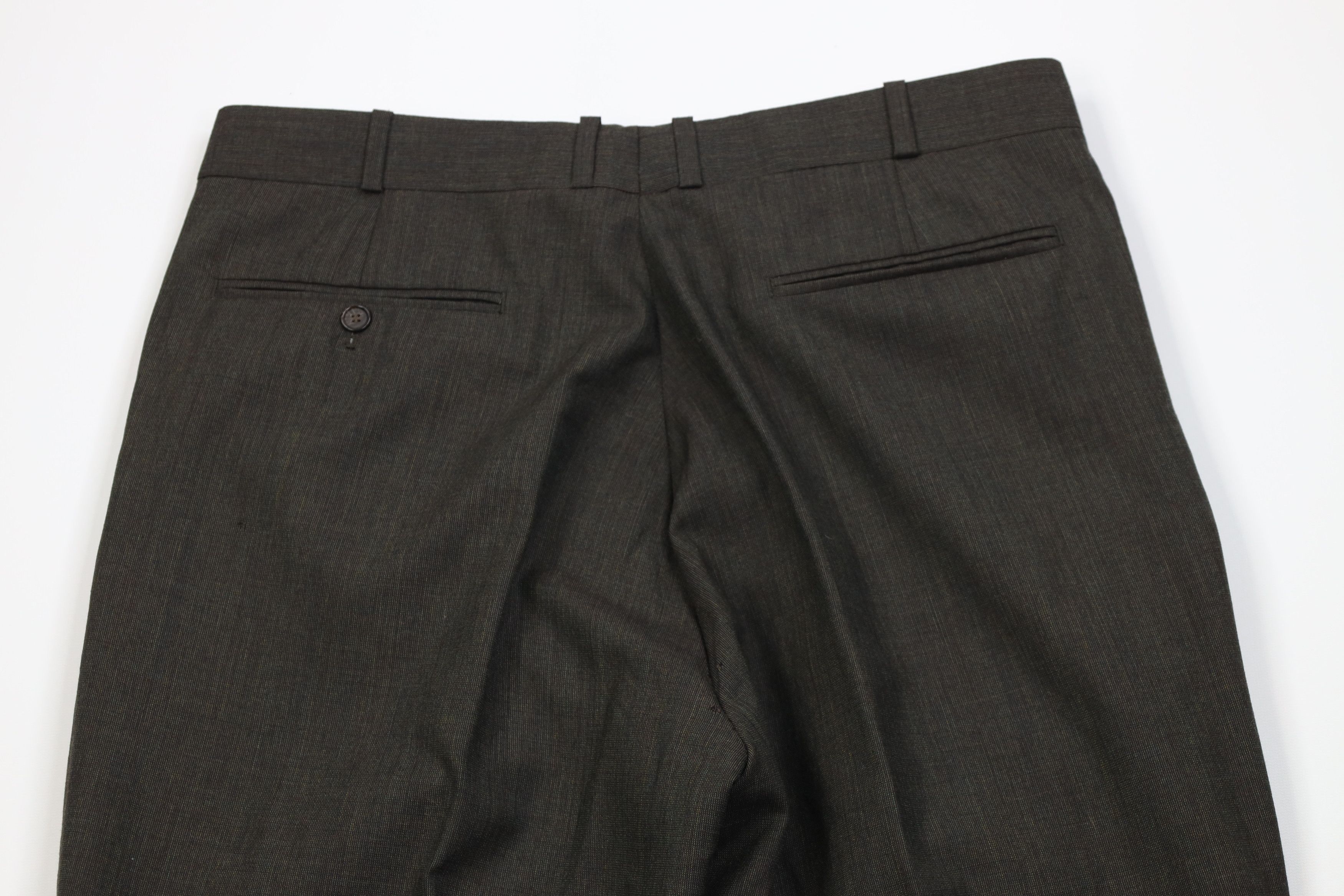 Vintage Vintage 90s Streetwear Wool Knit Wide Leg Chino Pants Green Size US 34 / EU 50 - 11 Thumbnail