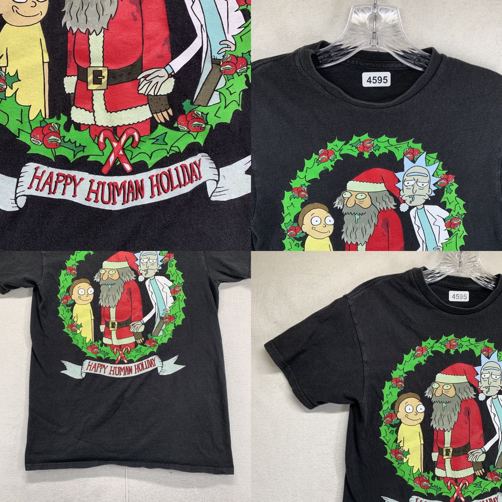 Vintage VINTAGE Rick & Morty T-Shirt Unisex Adults Xmas 2010s Black Short Sleeve Crew Neck Graphic Print Small Size US XS / EU 42 / 0 - 8 Thumbnail