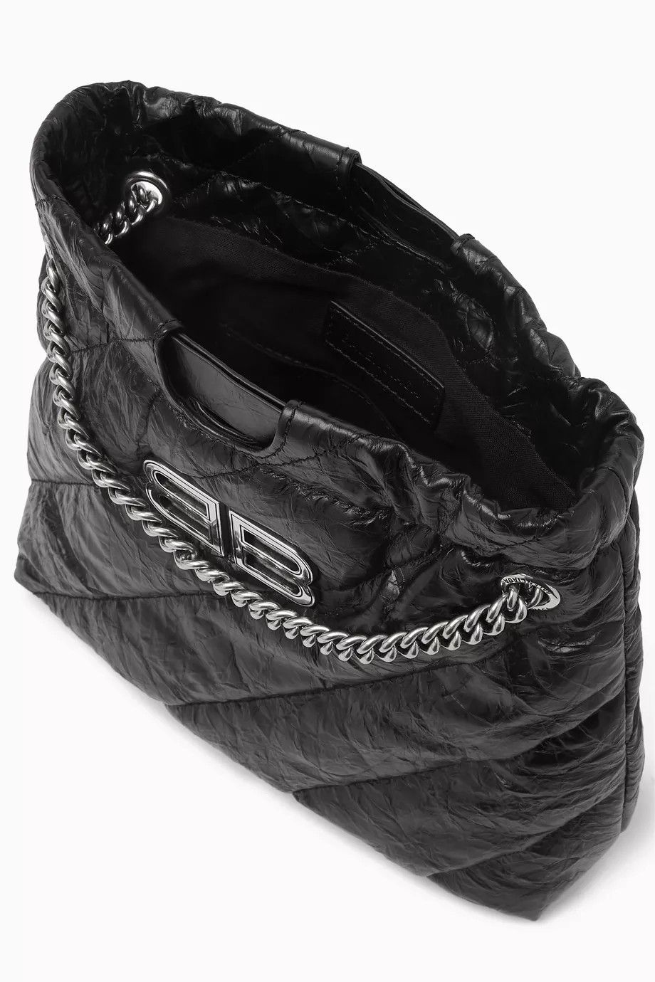 Balenciaga o1srvl11e1125 Size: OS / Crush XS Tote Bag Quilted in Black Size ONE SIZE - 4 Thumbnail