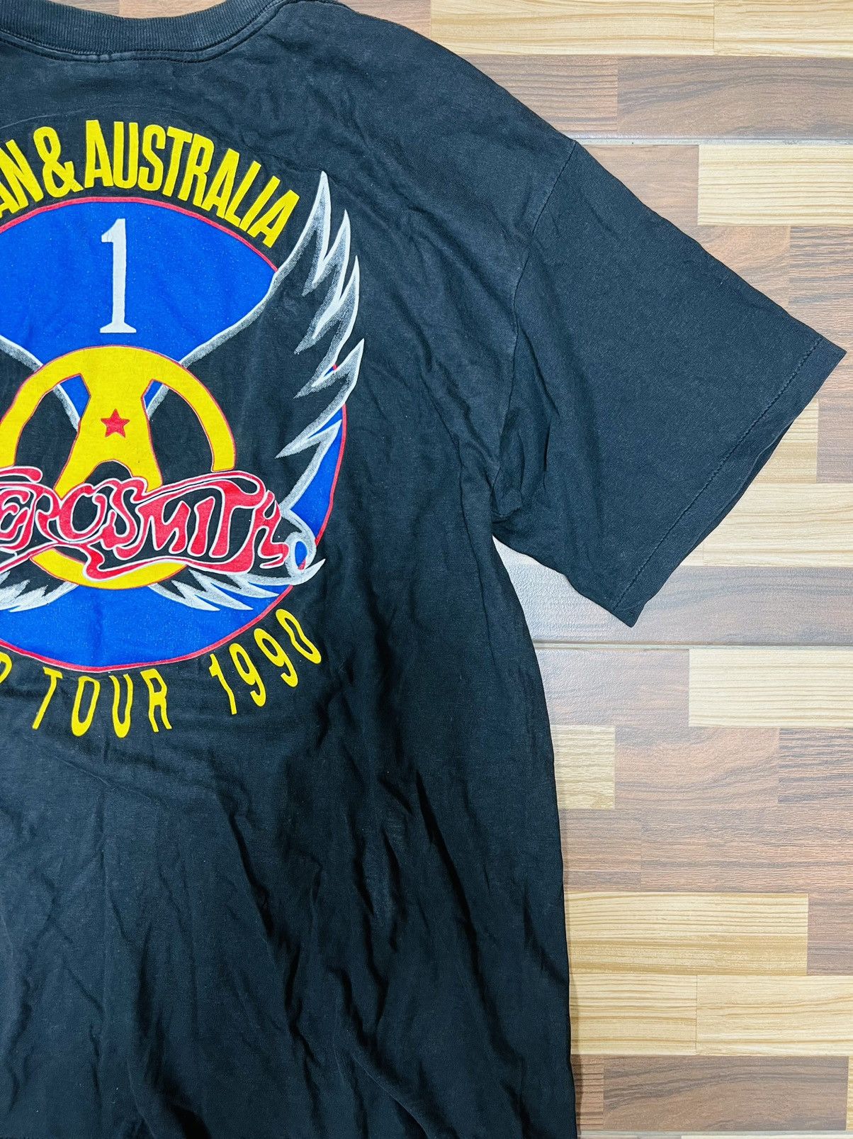 Aerosmith × Band Tees × Vintage Vintage Aerosmith Pump Tour 1990 Tee Size US XL / EU 56 / 4 - 13 Thumbnail