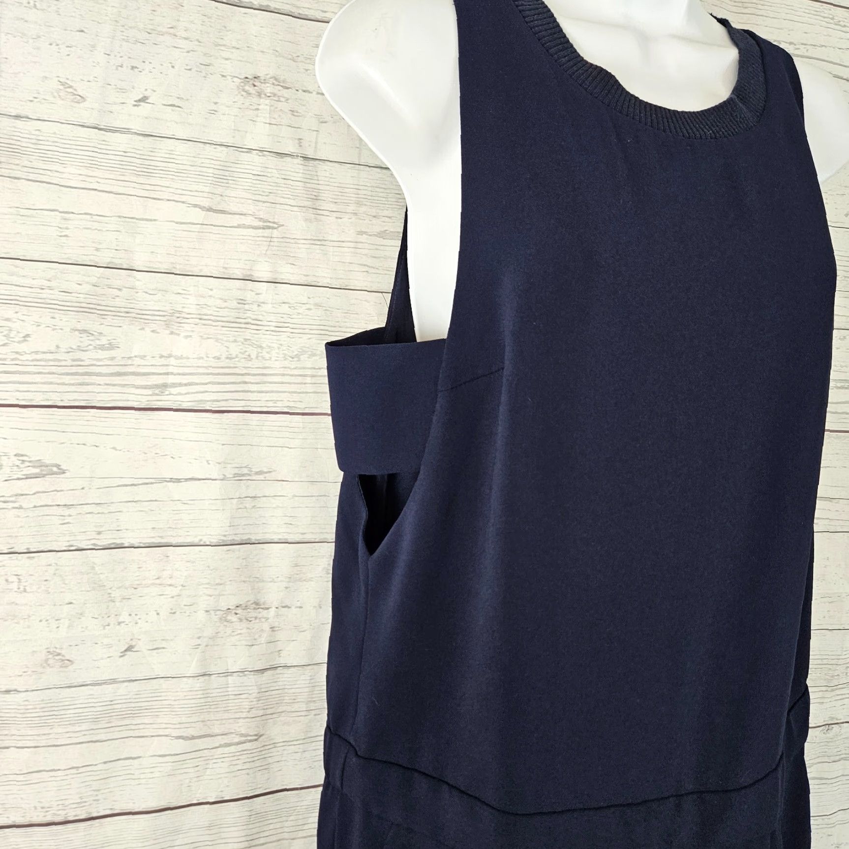 Trina Turk Trina Turk Jumpsuit Womens Size 10 Solid Blue Sleeveless Cutouts One-Piece Fashion Size 32" / US 10 / IT 46 - 3 Thumbnail