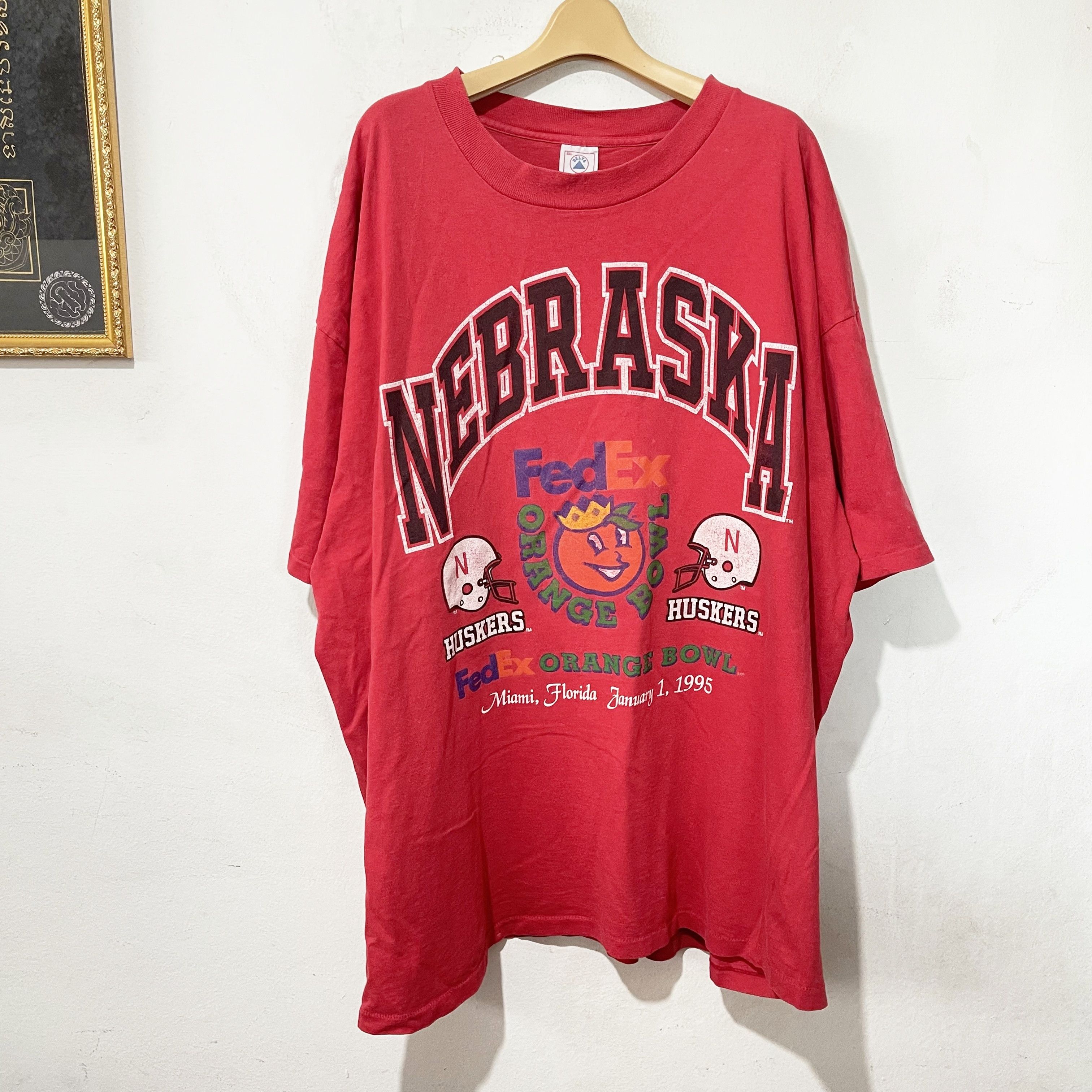 NCAA Vintage 1995 Nebraska Huskers T-Shirt Size US XXL / EU 58 / 5 - 1 Thumbnail