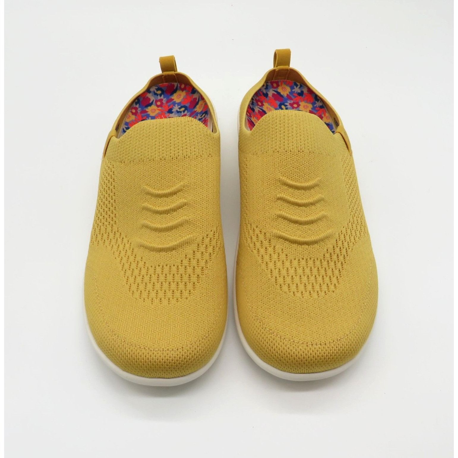 Other Revitalign Women's Yellow Slip-On Knit Sneakers Floral Insol Size US 9.5 / IT 39.5 - 2 Thumbnail
