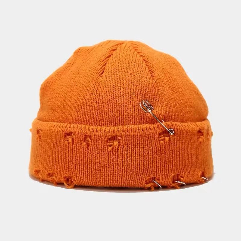 Other Distressed Orange Beanie Size ONE SIZE - 1 Thumbnail