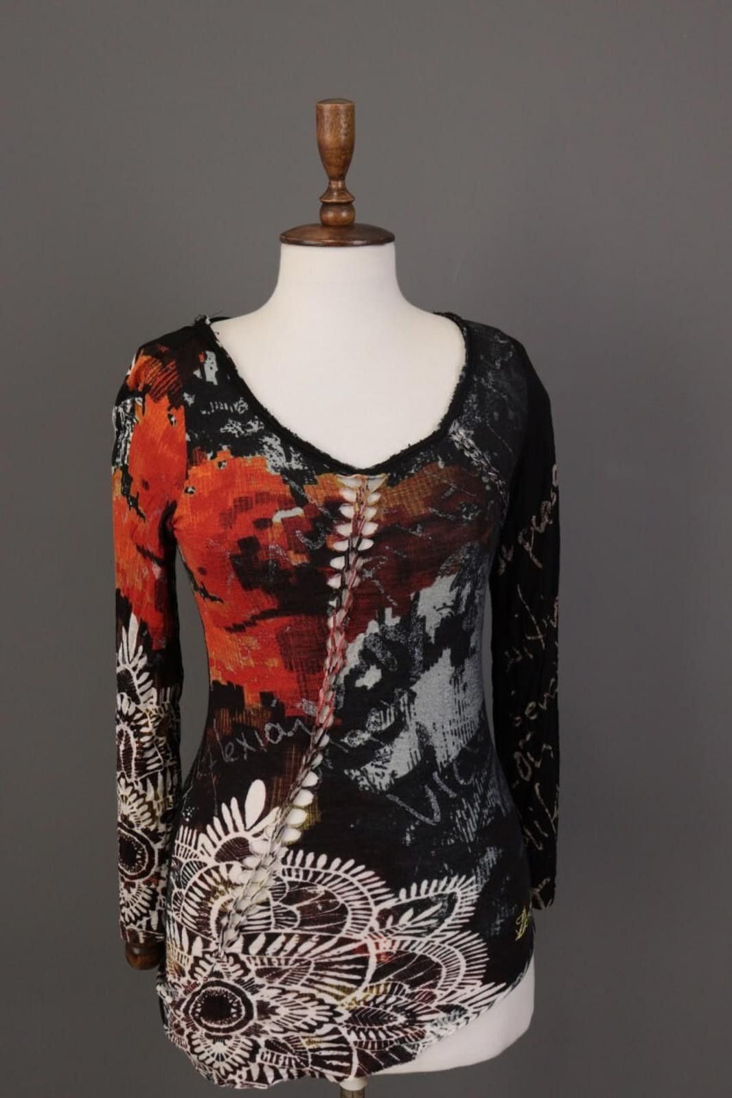 Desigual Desigual Colorful Floral Tunic Top Blouse Shirt Size S Size S / US 4 / IT 40 - 1 Thumbnail