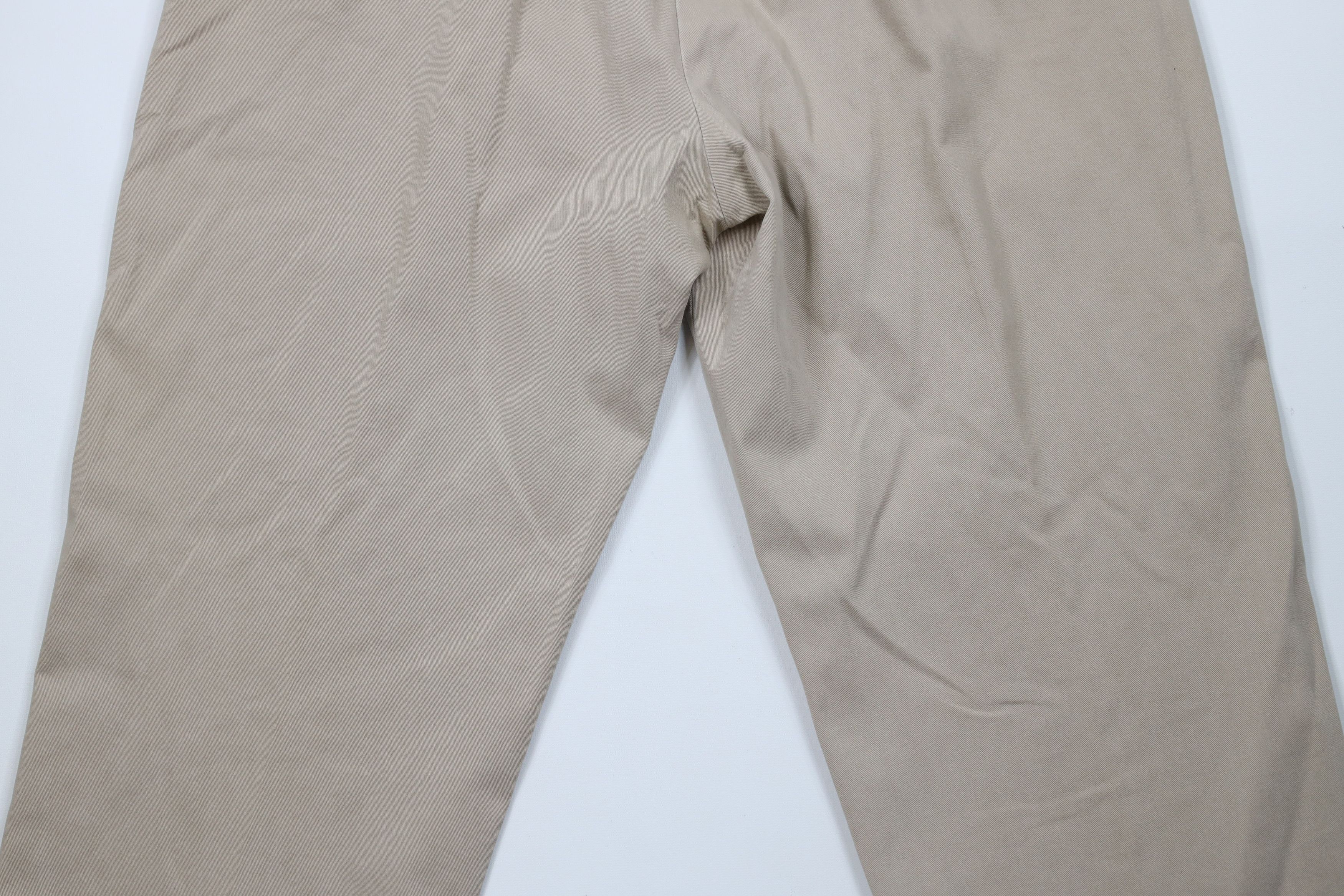 Ralph Lauren × Vintage Vintage 90s Ralph Lauren Wide Leg Chino Pants Beige Cotton Size US 38 / EU 54 - 13 Thumbnail