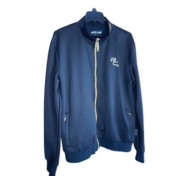 Roberto Cavalli Roberto Cavalli Sport Zip-Up Track Jacket in Black Size US XL / EU 56 / 4 - 4 Thumbnail