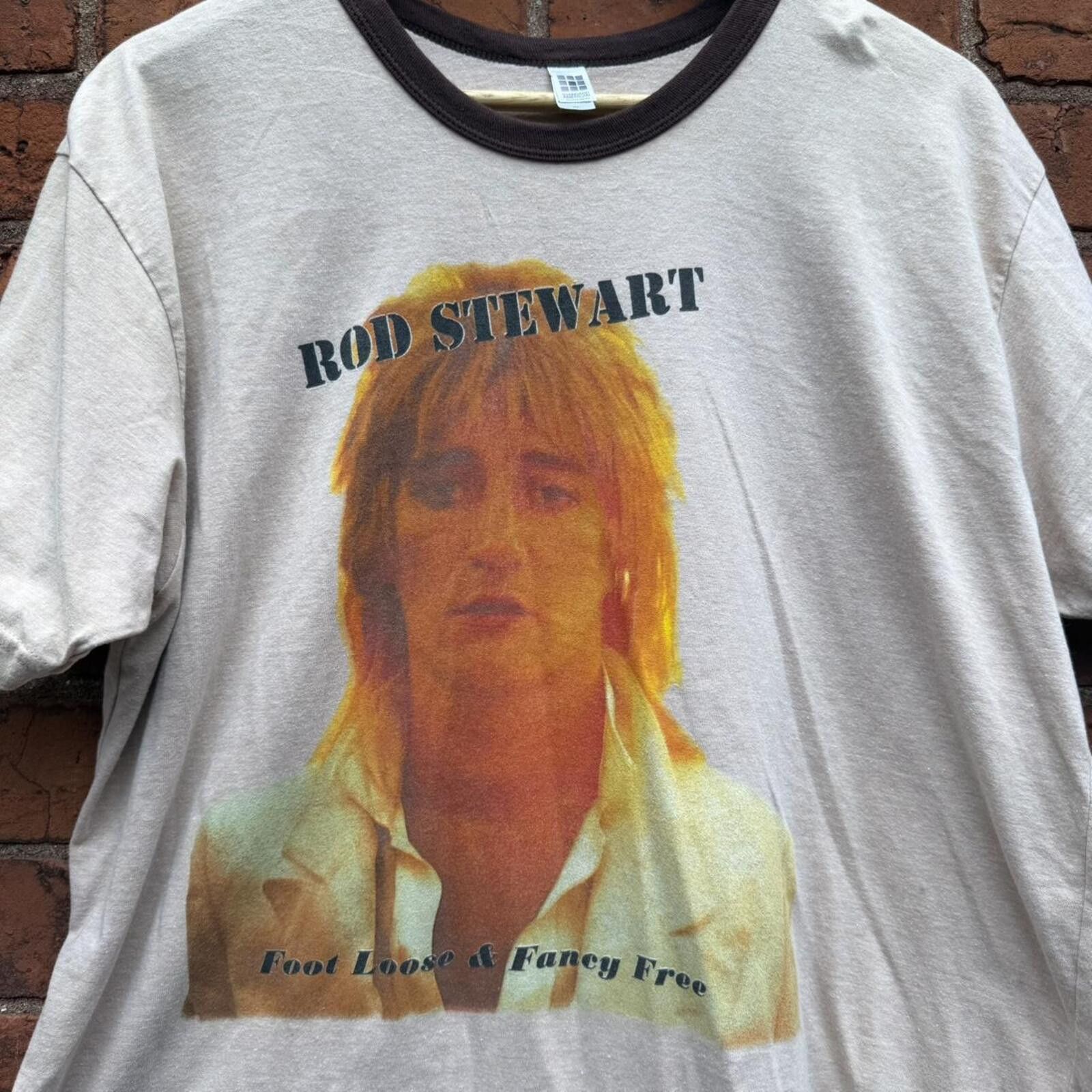 American Apparel vintage Rod Stewart foot loose & fancy free t shirt 2004 Size US XL / EU 56 / 4 - 3 Thumbnail