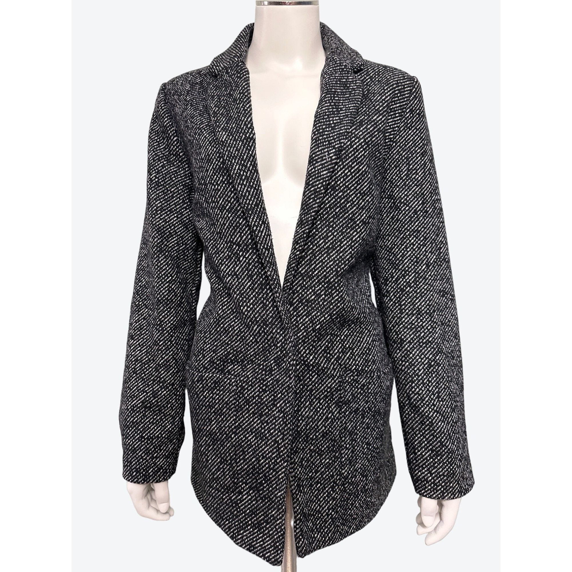 Other Ambiance Outerwear Black White Tweed Style Blazer Size Small Size S / US 4 / IT 40 - 1 Thumbnail