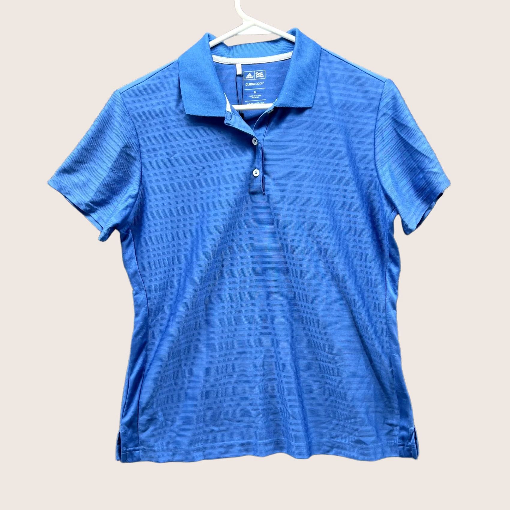 Adidas Adidas Polo Shirt Womens Medium Blue Stripes Preppy Climacool Palmer Golf Club Shirt Size M / US 6-8 / IT 42-44 - 1 Thumbnail