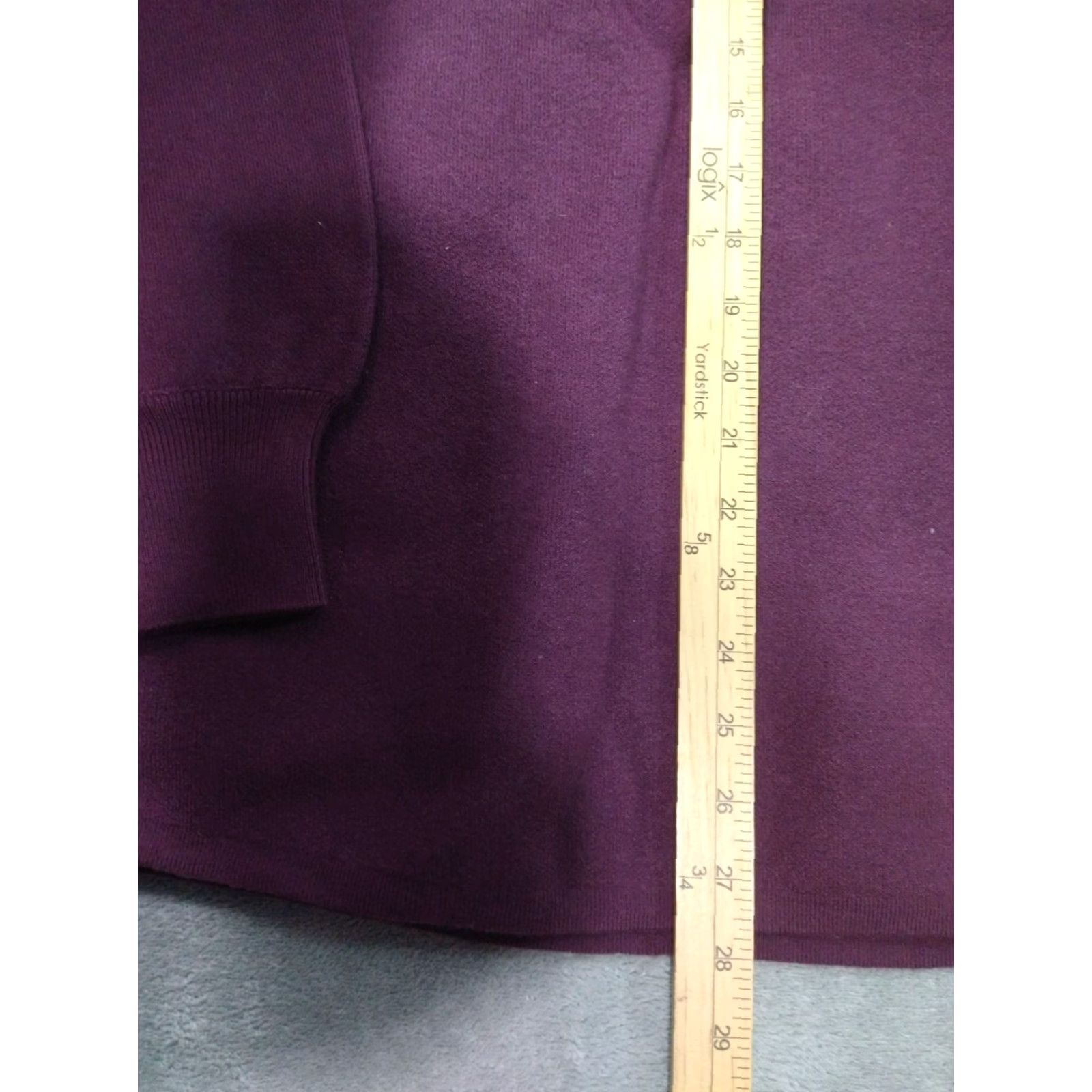 Soft Surroundings Soft Surroundings Sweater Womens XL Burgundy Meria Tunic Pullover Henley Mock Neck Casual Travel Pullover Knit Solid Knitwear Regular Red 90s? No. Size XL / US 12-14 / IT 48-50 - 3 Thumbnail