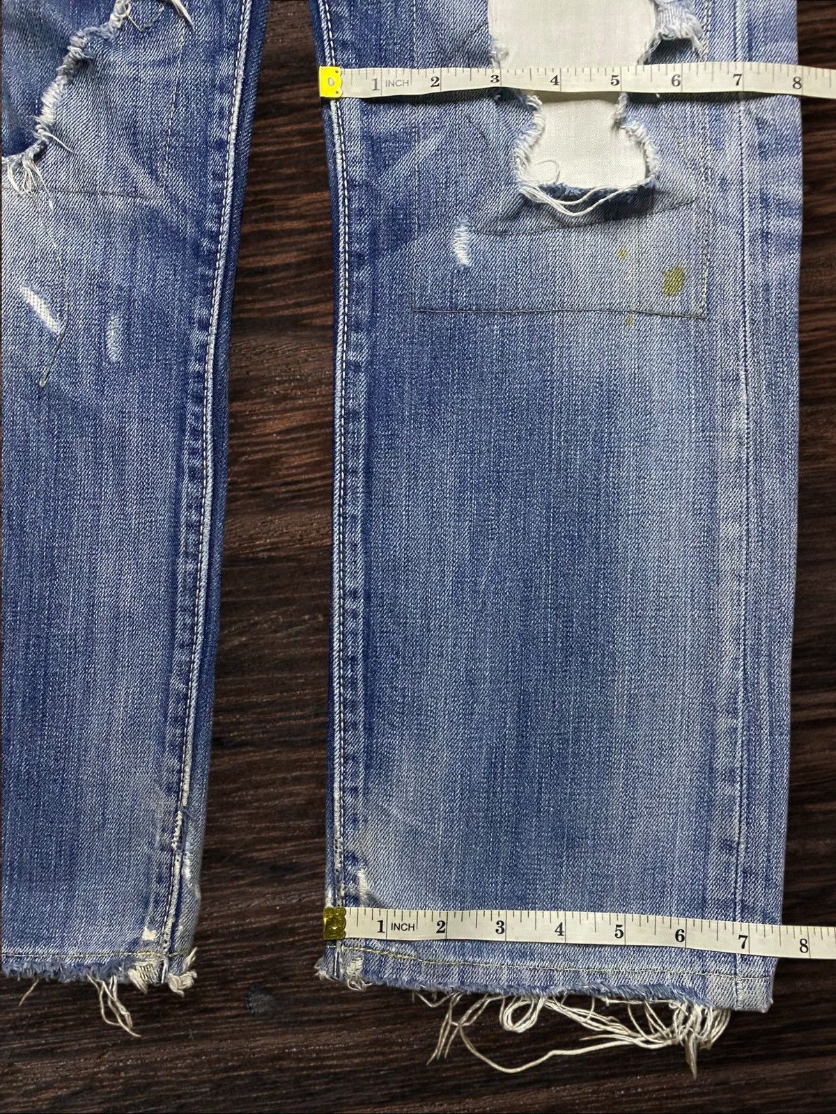 Levi's Vintage Levis 505 Ripped Patches Slim Straight Jeans Size US 30 / EU 46 - 20 Thumbnail