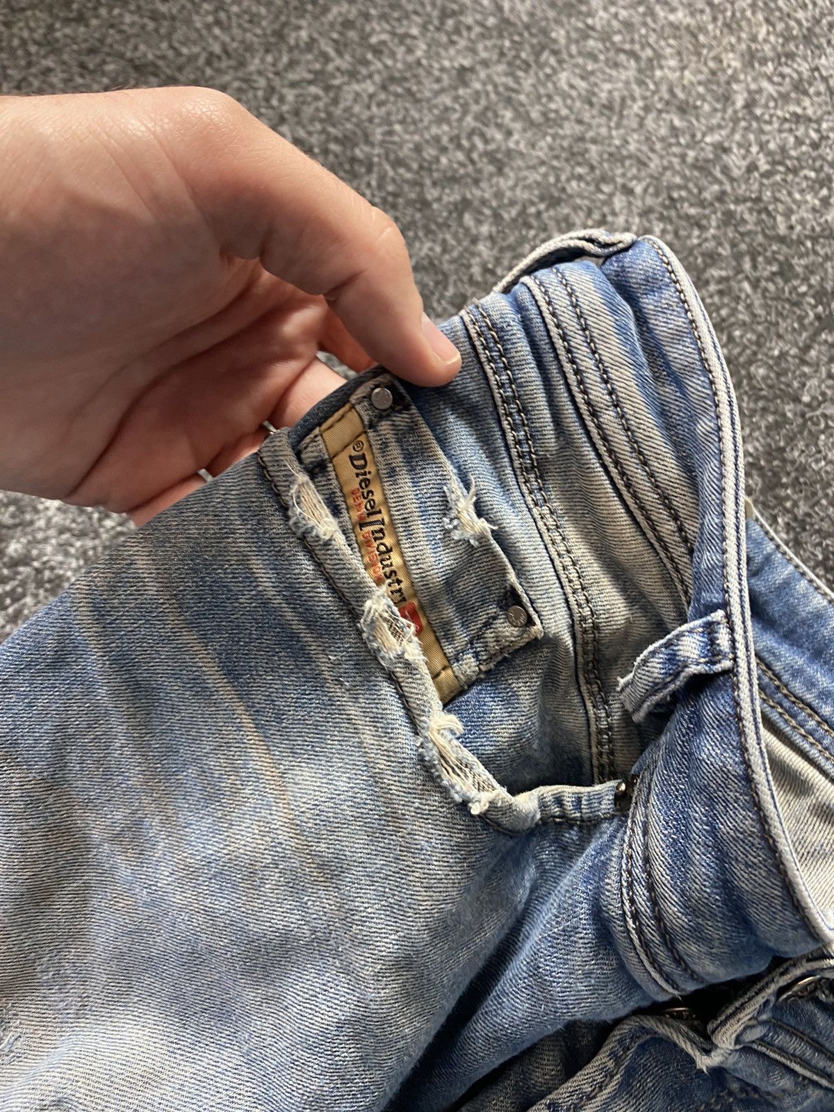 20471120 × Diesel 🔥Opium Diesel Distressed Dirty Jeans Japanese Bandit Owens Size US 34 / EU 50 - 5 Thumbnail