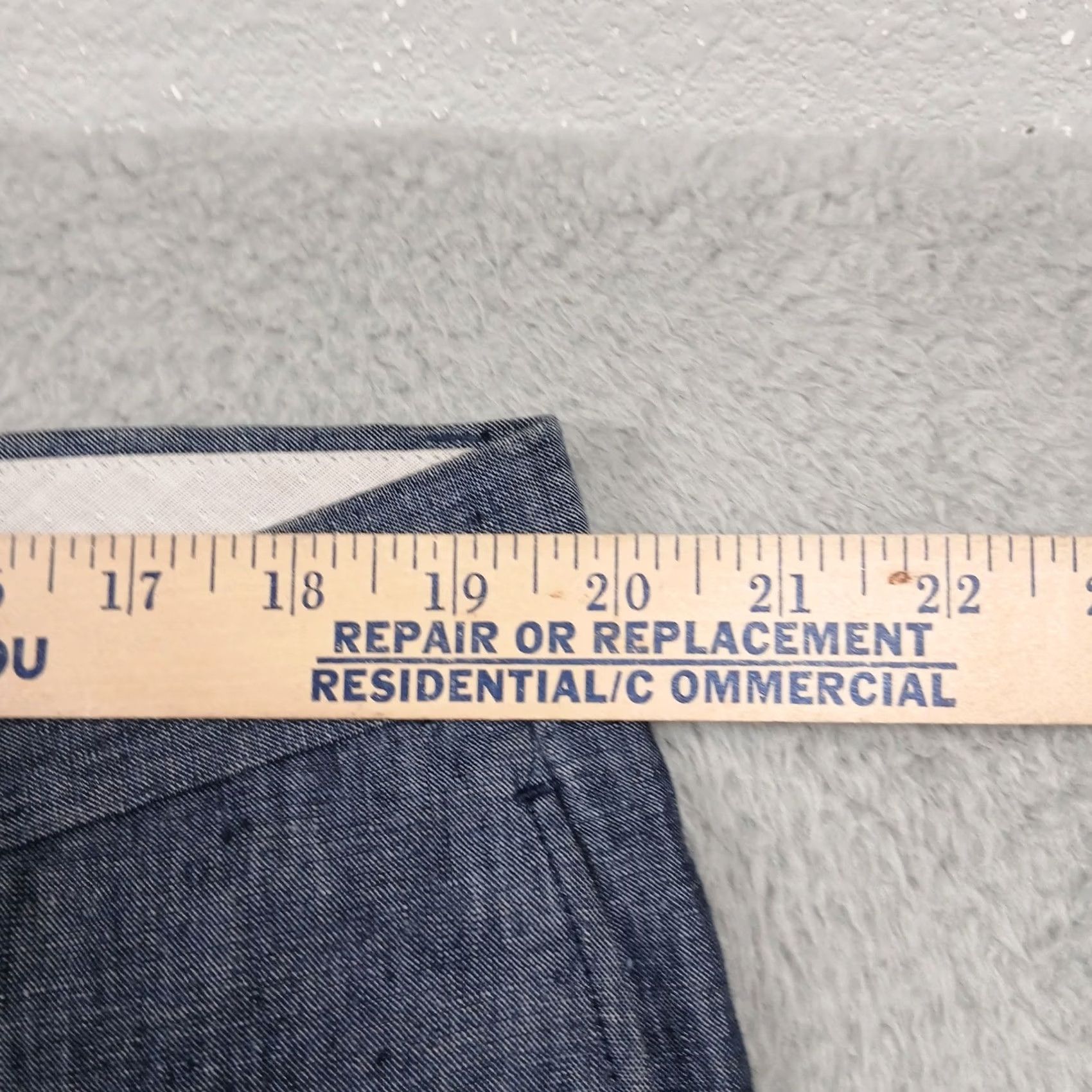 Joseph Abboud Joseph Abboud Heritage Dress Pants Men's 40W Blue Chambray Flat Front Casual Business Pants 40 Regular Mens Size US 40 / EU 56 - 7 Thumbnail