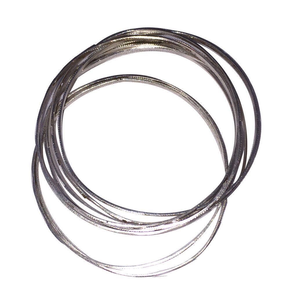 Designer Diamond Cut Etched Sterling Silver Bangle Set 8 PCS Size ONE SIZE - 3 Thumbnail
