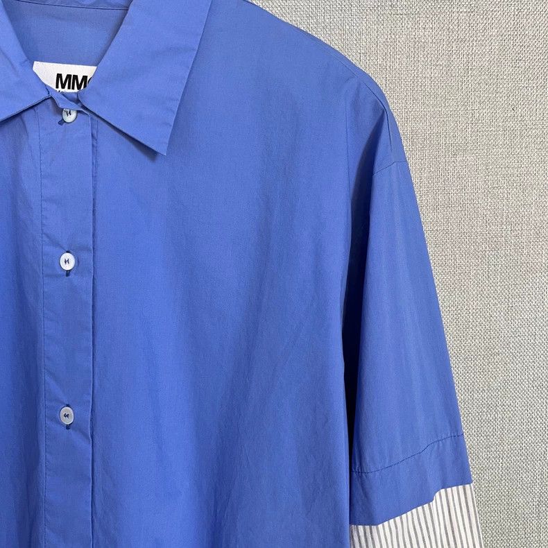 Maison Margiela Maison Margiela Blue stitched sleeve shirt 2501-Nextarrow Size US XXS / EU 40 - 3 Thumbnail