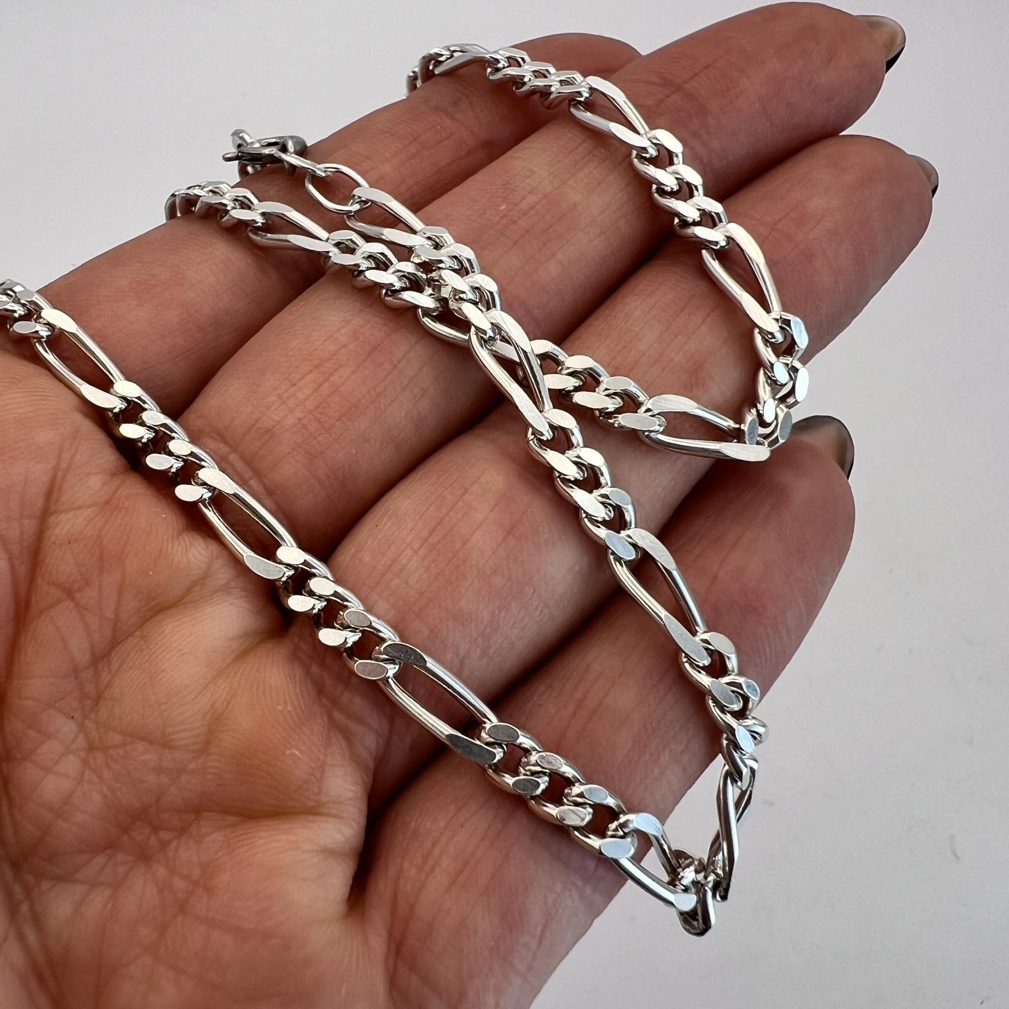 Sterling Silver Fine Vintage Silver 925 Jewelry Chain Necklace Marked 16 gr Size ONE SIZE - 5 Thumbnail