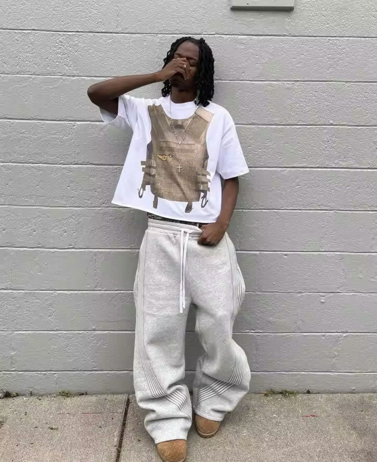 Other Pure Cotton Elastic Waist Baggy Sweatpants Size US 30 / EU 46 - 4 Thumbnail