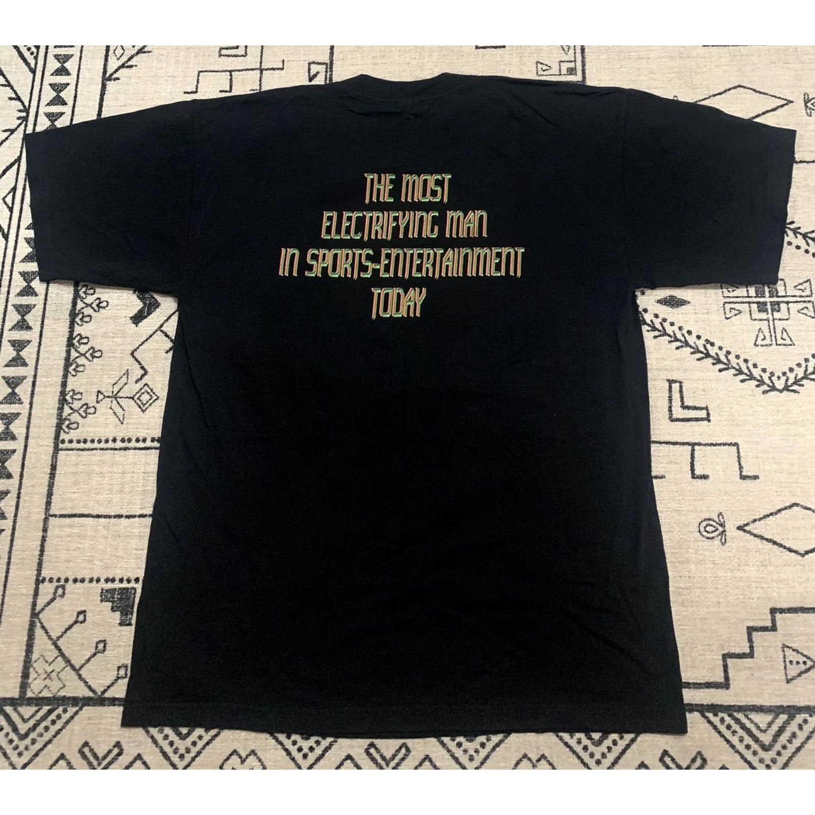 Vintage VINTAGE 1998 The Rock Shirt XL Titan Alstyle Mankind Stone Cold Undertaker WWF T-Shirt Men Crew Neck Short Sleeve Black Cotton Logo 90s Wrestling Size US XL / EU 56 / 4 - 2 Thumbnail