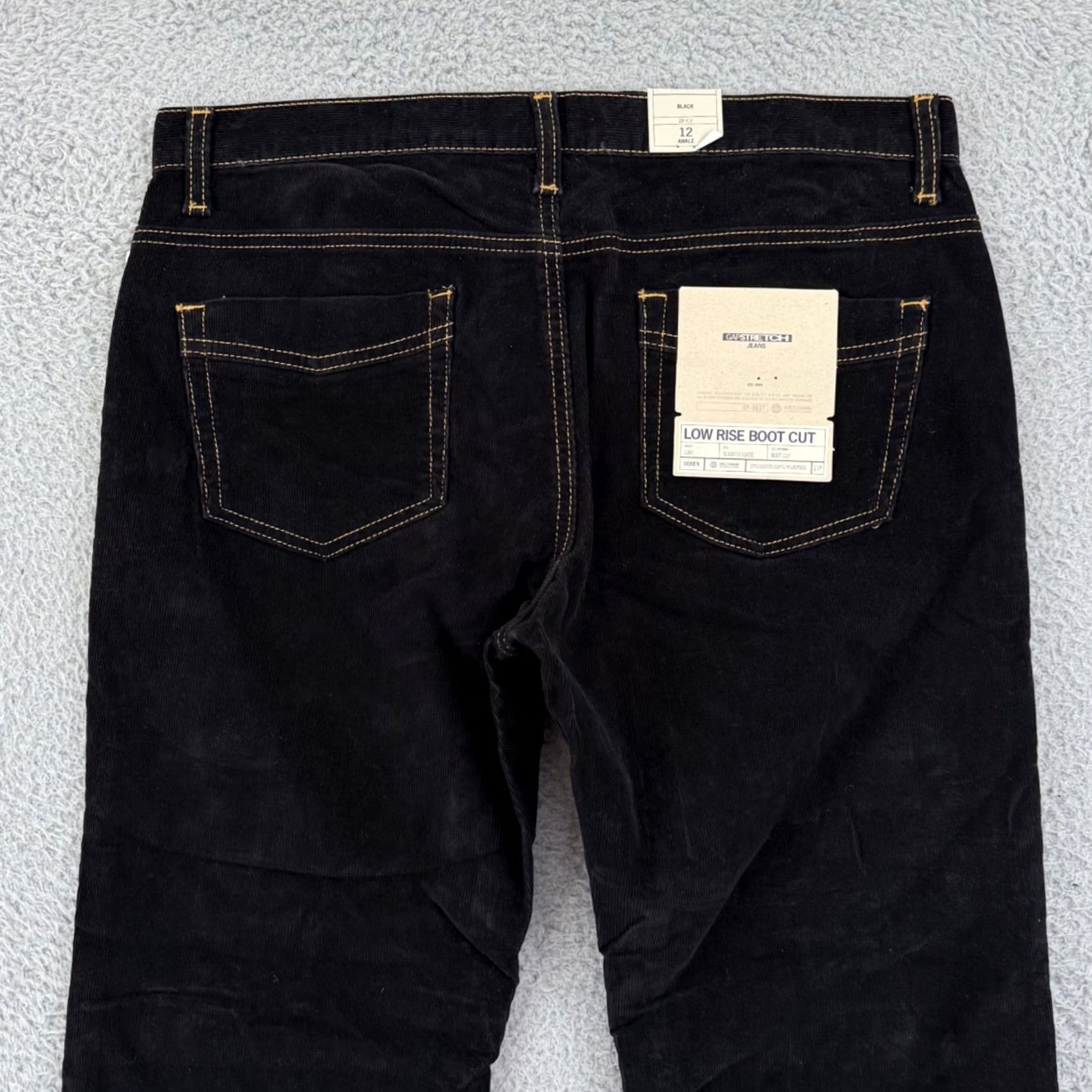 Gap VINTAGE Gap Pants Women 12 Black Corduroy Low Rise Bootcut 36x30 Stretch NWT Size 34" / US 12 / IT 48 - 7 Thumbnail