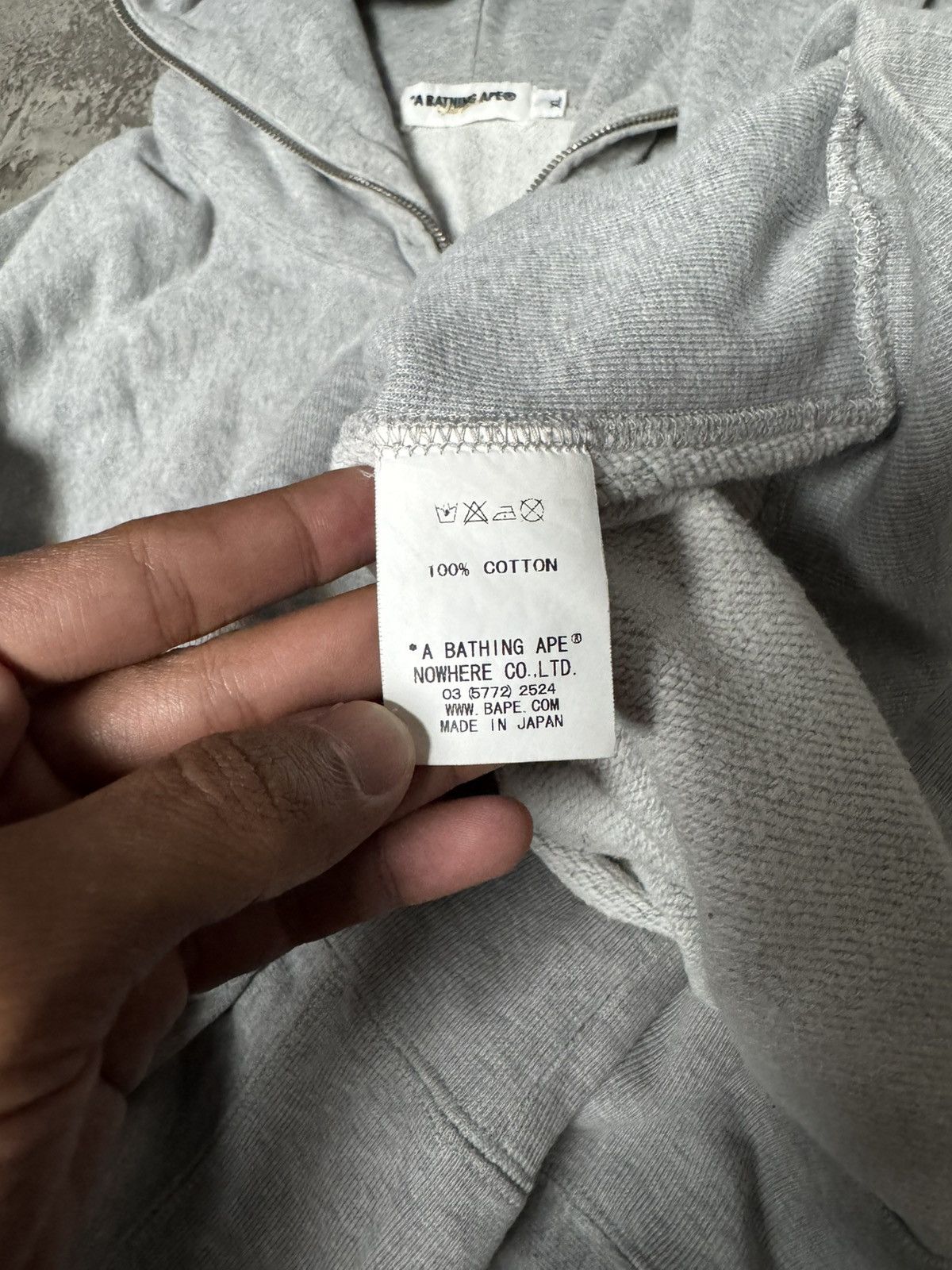 Bape VINTAGE BABY MILO BY BATHING APE GREY HOODIE WITH ZIPER Size US XL / EU 56 / 4 - 11 Thumbnail
