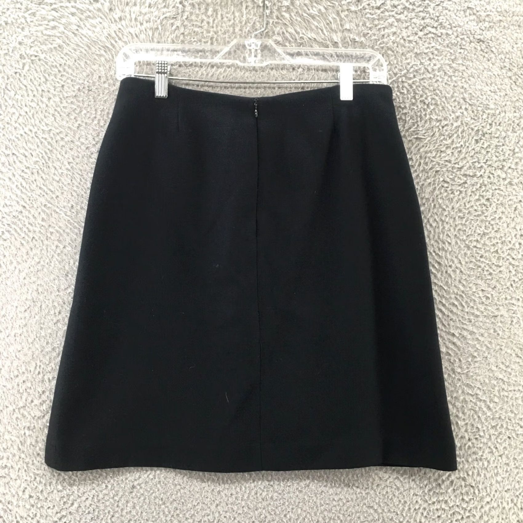 Gap GAP Side Slit Pencil Straight Skirt Womens 8 Black Flat Front Zip Back Casual Size 30" / US 8 / IT 44 - 5 Thumbnail
