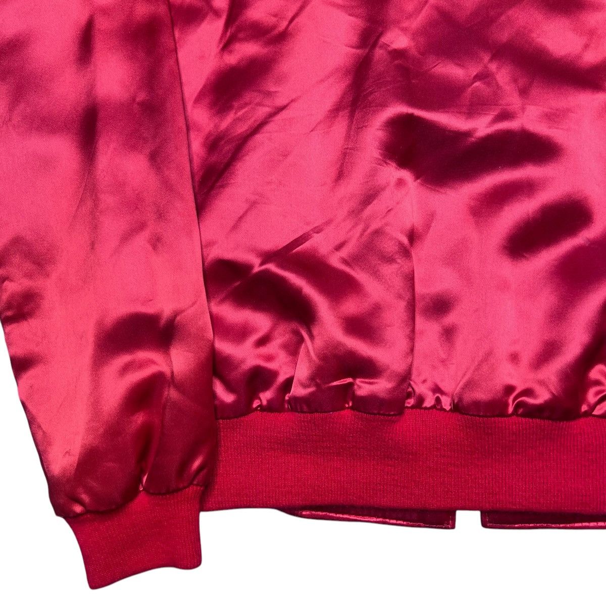 Chevrolet × Vintage 80s Chevrolet Corvette Embroidered Red Satin Bomber Jacket Size US L / EU 52-54 / 3 - 19 Thumbnail