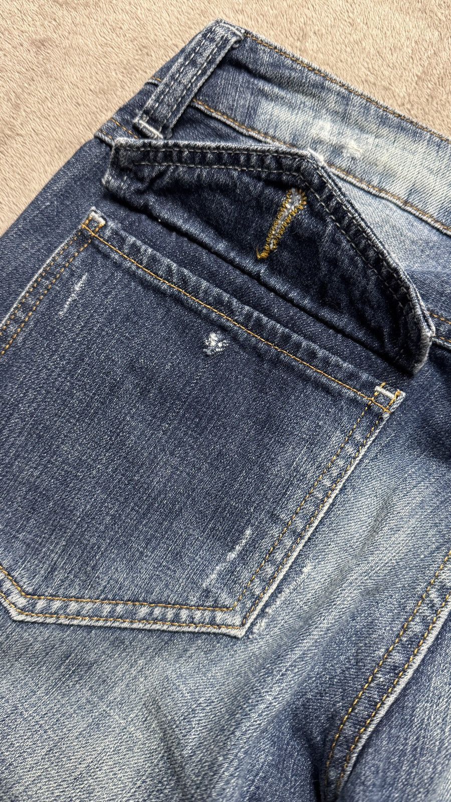 Dolce & Gabbana Dolce Gabbana Y2K Faded Distressed Mudwash Jeans armani ysl Size US 31 - 6 Thumbnail