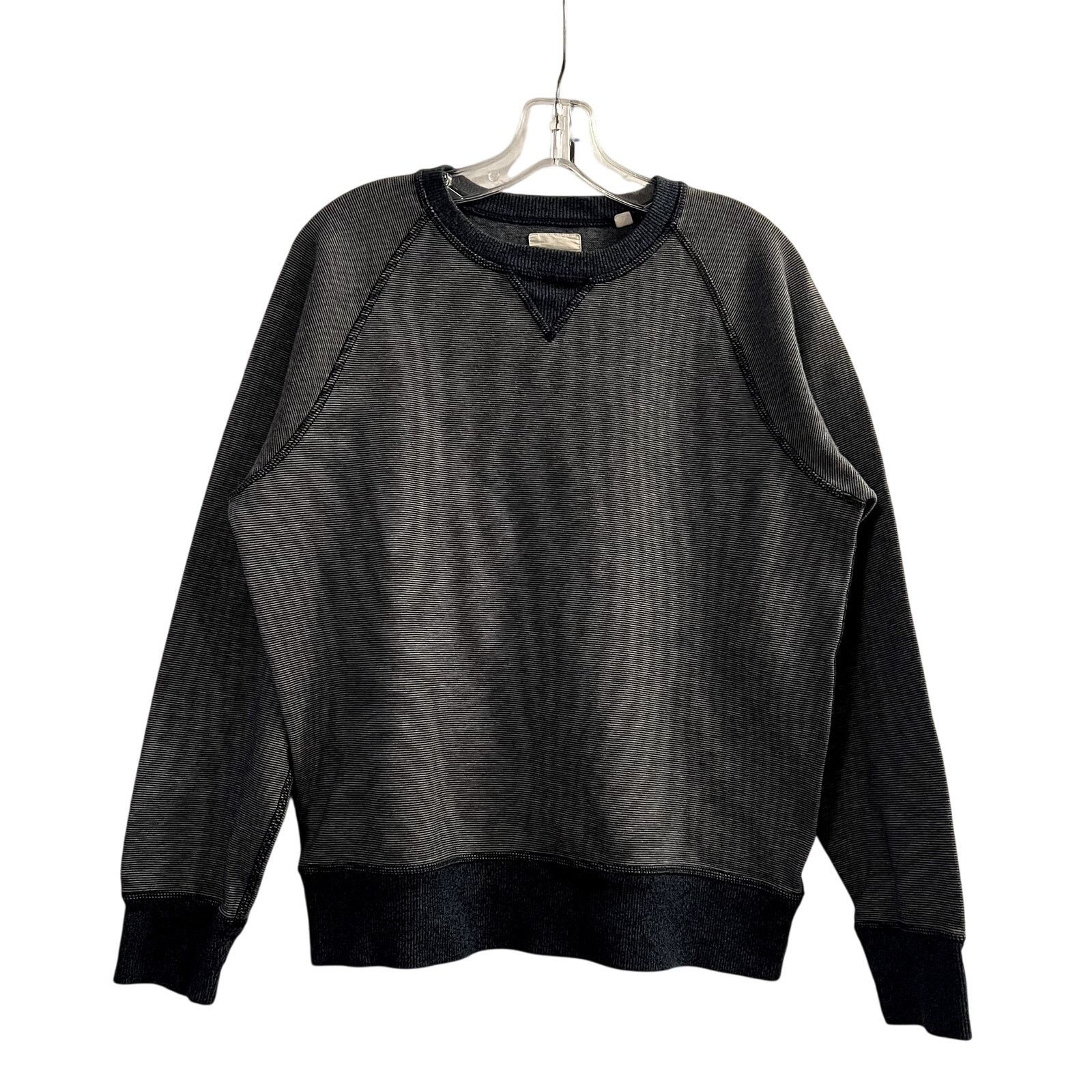 Billy Reid Billy Reid Sweater Mens Gray Pullover Crew Neck Striped Size US L / EU 52-54 / 3 - 1 Thumbnail