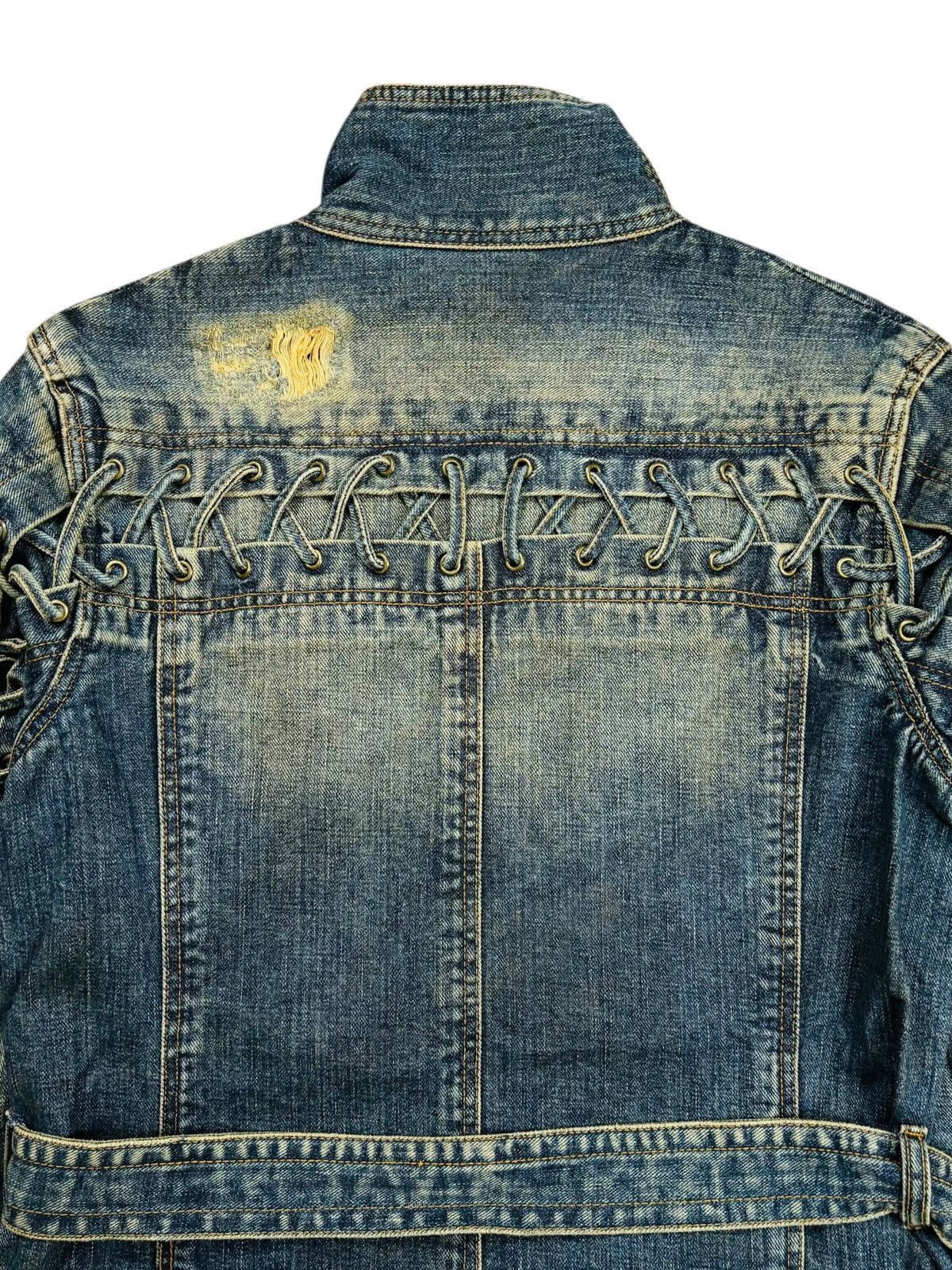 Tornado Mart Archive Tornado Mart - Multilace Mud Wash Denim Jacket Size US M / EU 48-50 / 2 - 7 Thumbnail