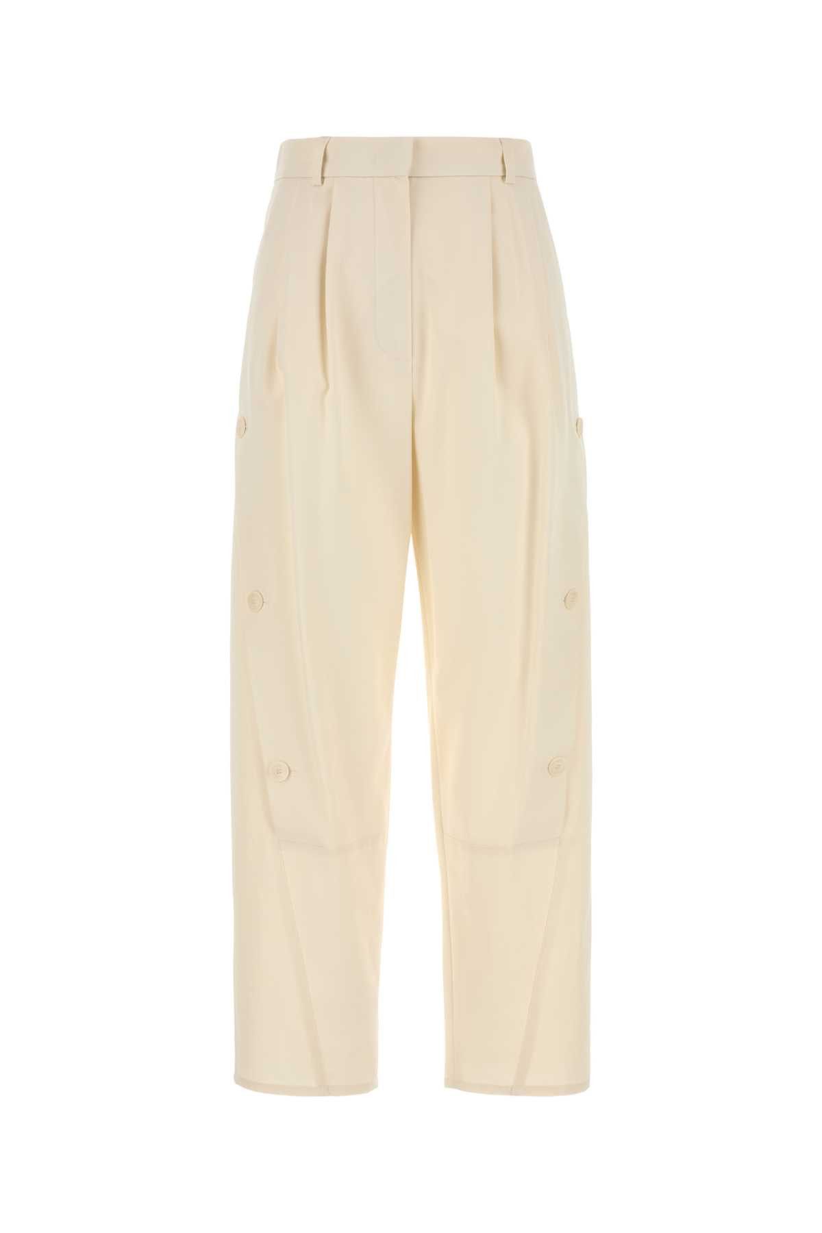 Max Mara Ivory Cotton Duomo Pant Size 26" / US 2 / IT 38 - 1 Thumbnail