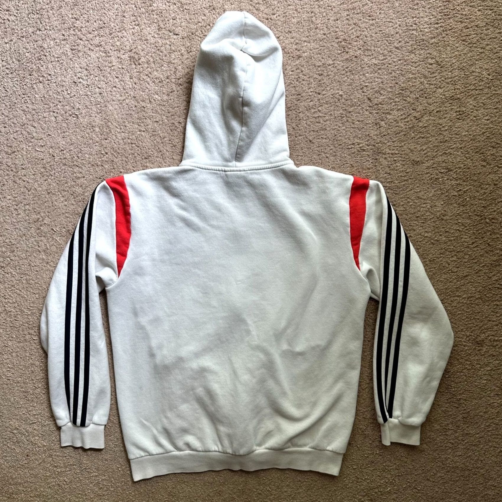 Adidas Adidas Hoodie Womens Medium Full Zip White Pockets Sweatshirt Size M / US 6-8 / IT 42-44 - 2 Thumbnail