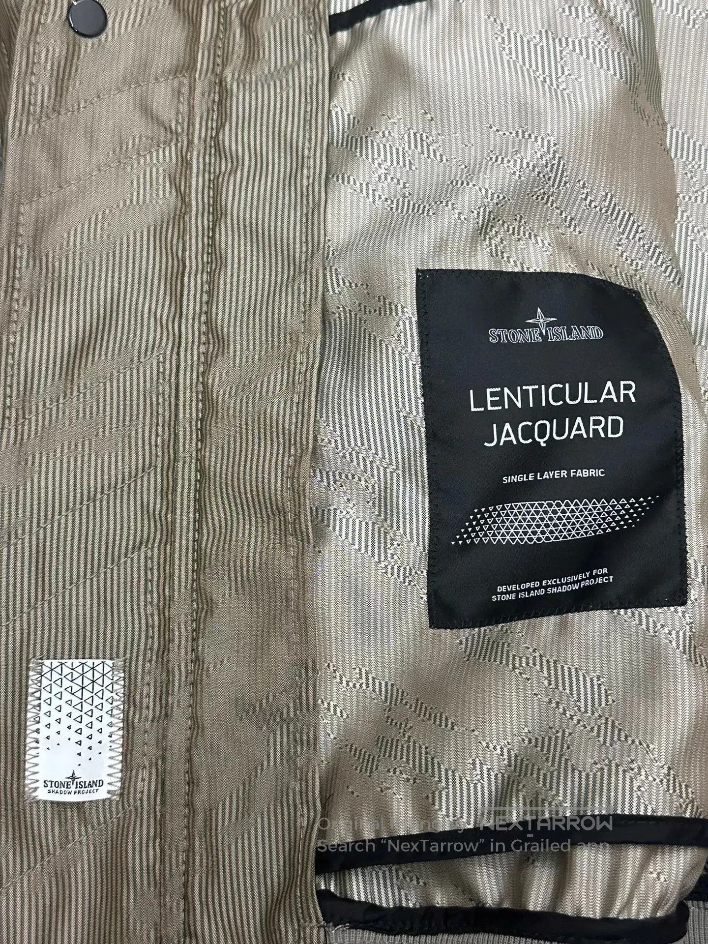 Stone Island Beige Bomber Jacket with Zip and Button Closure. Size US L / EU 52-54 / 3 - 3 Thumbnail