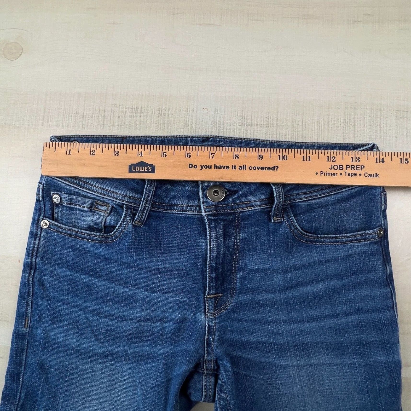 DL1961 DL 1961 Womens 27 Low Rise Skinny Blue Stretch Denim Jeans Cotton Blend Size 27" / US 4 / IT 40 - 7 Thumbnail