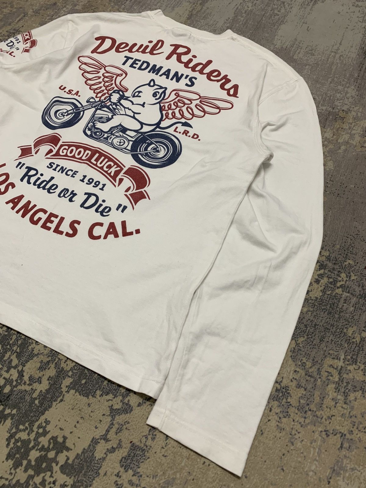 Tedman Vintage 90s Tedman Shirt Red Devil Riders Ride Or Die Size US M / EU 48-50 / 2 - 8 Thumbnail