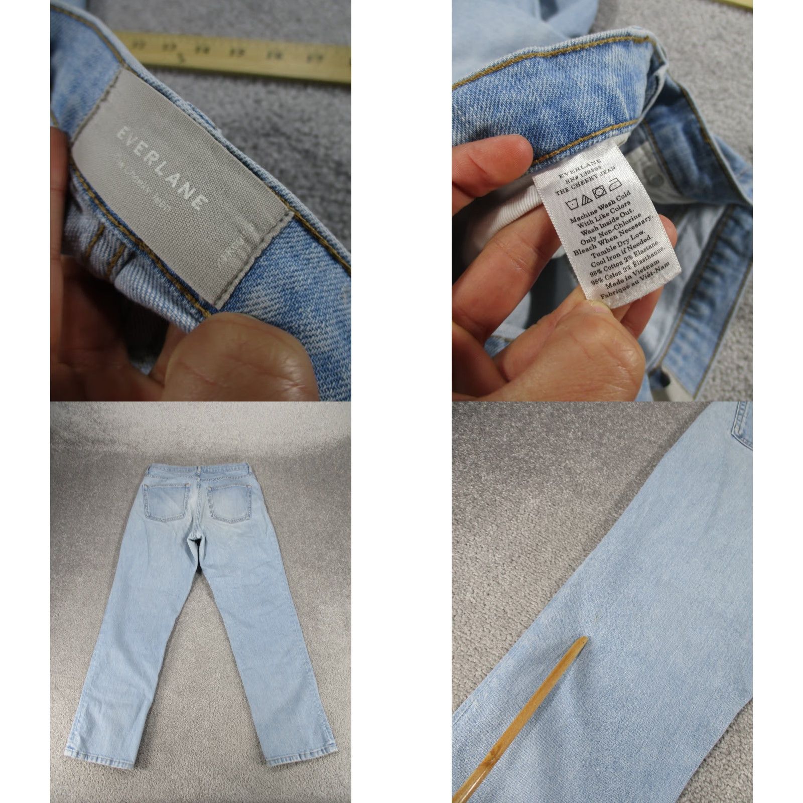 Everlane Everlane Jeans Womens 29 The Cheeky Light Wash Denim Size 29" - 8 Thumbnail
