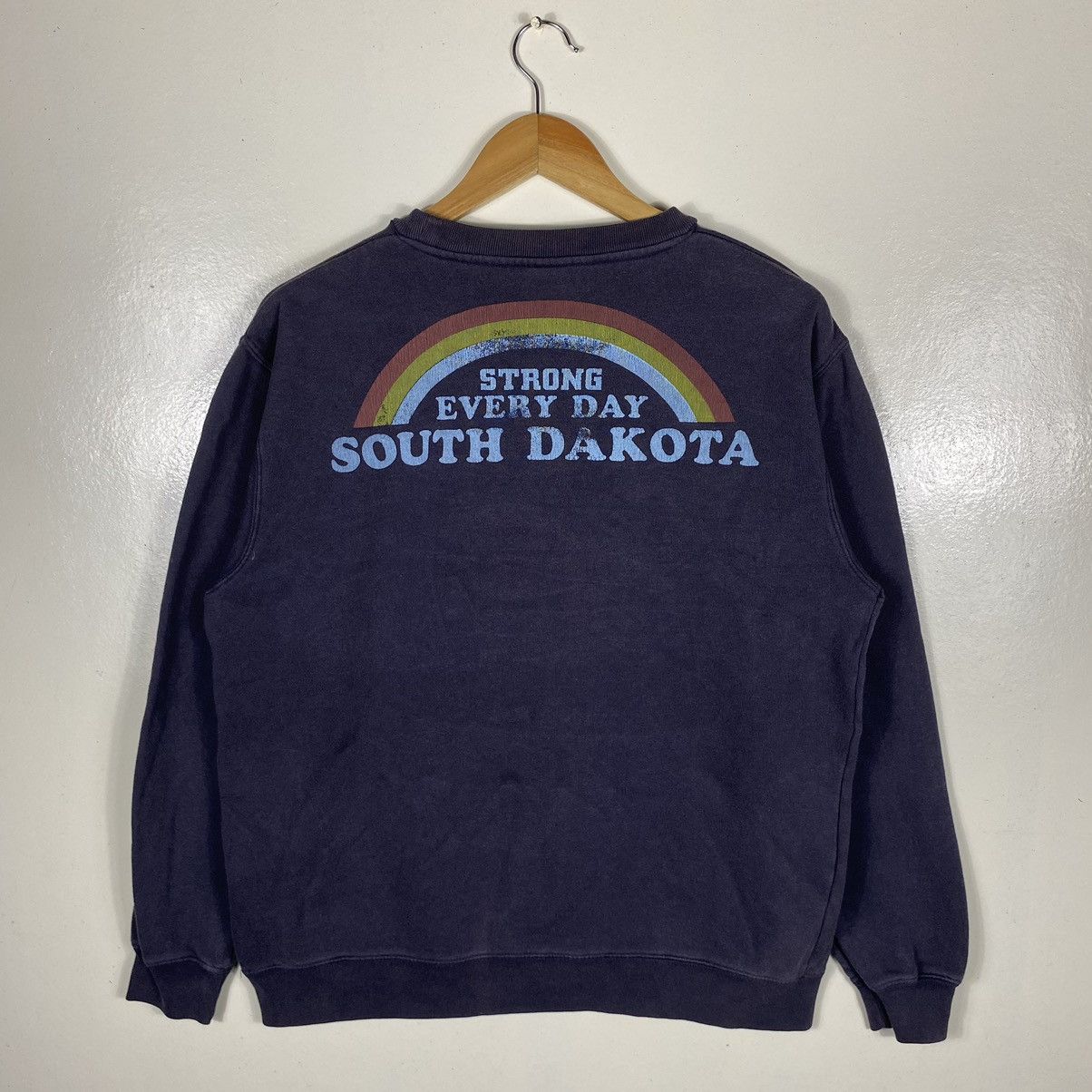 image of Vintage South Dakota Sun Faded Sweatshirt, Men's (Size Medium)