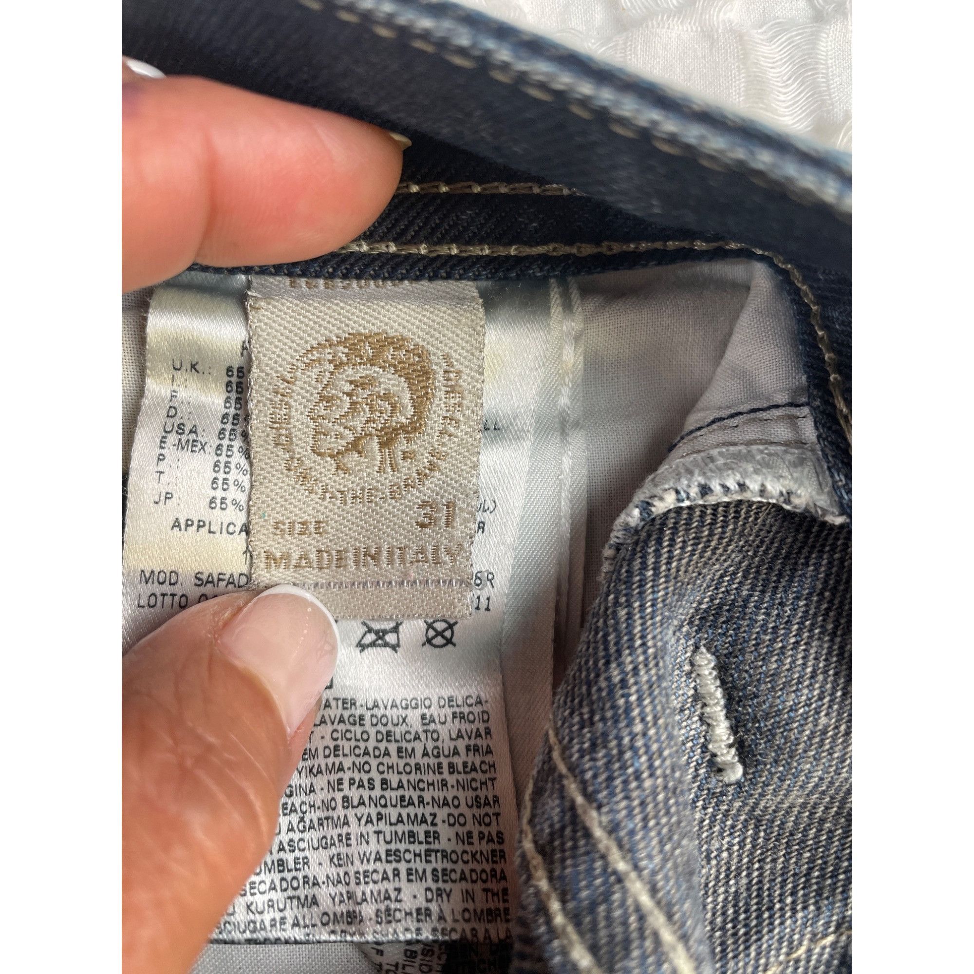 Diesel Diesel Jeans Made in Italy Mens Blue Faded Jeans Pants Size Size US 31 - 5 Thumbnail
